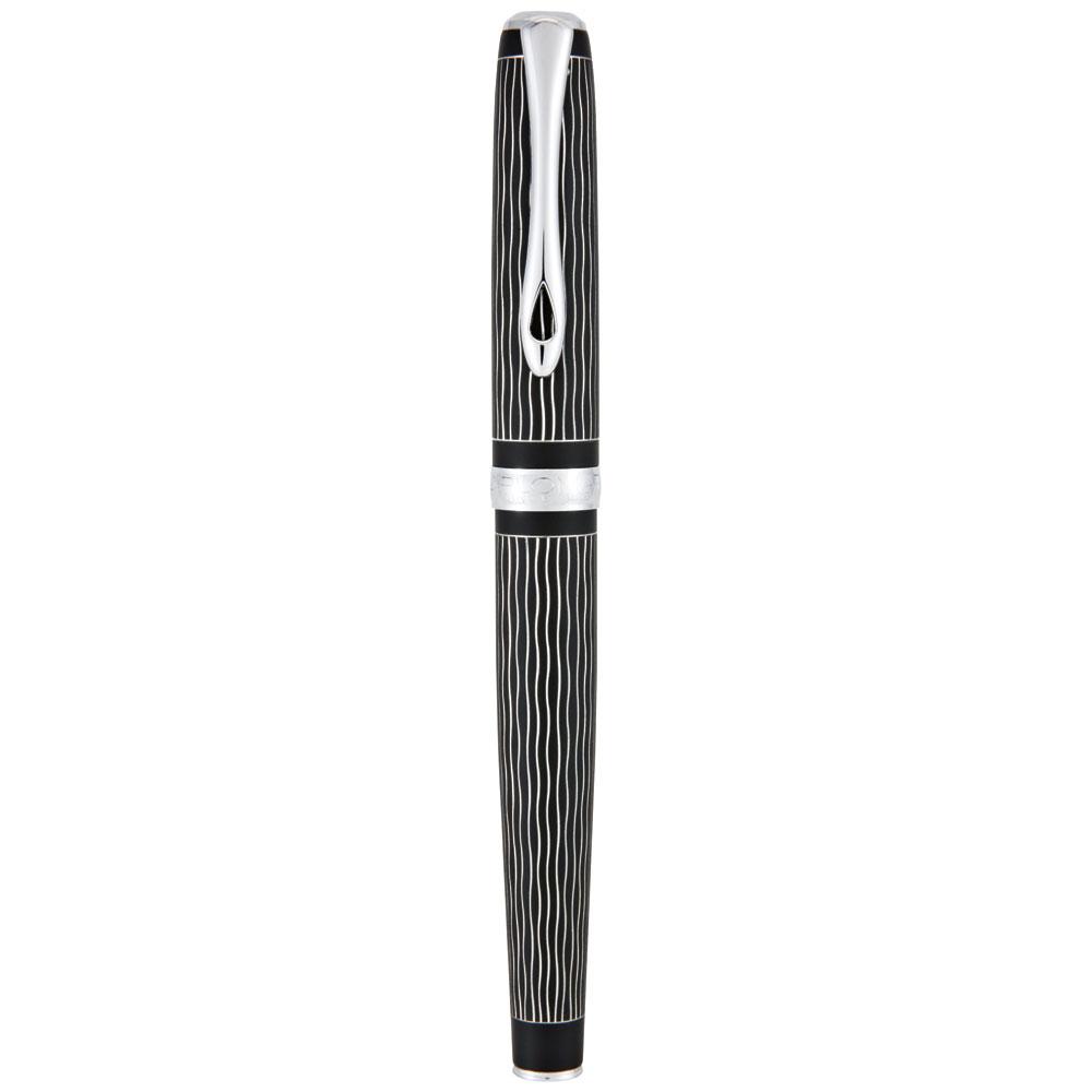 Diplomat Excellence A Plus Wave Guilloche Lapis Black Fountain Pen Medium