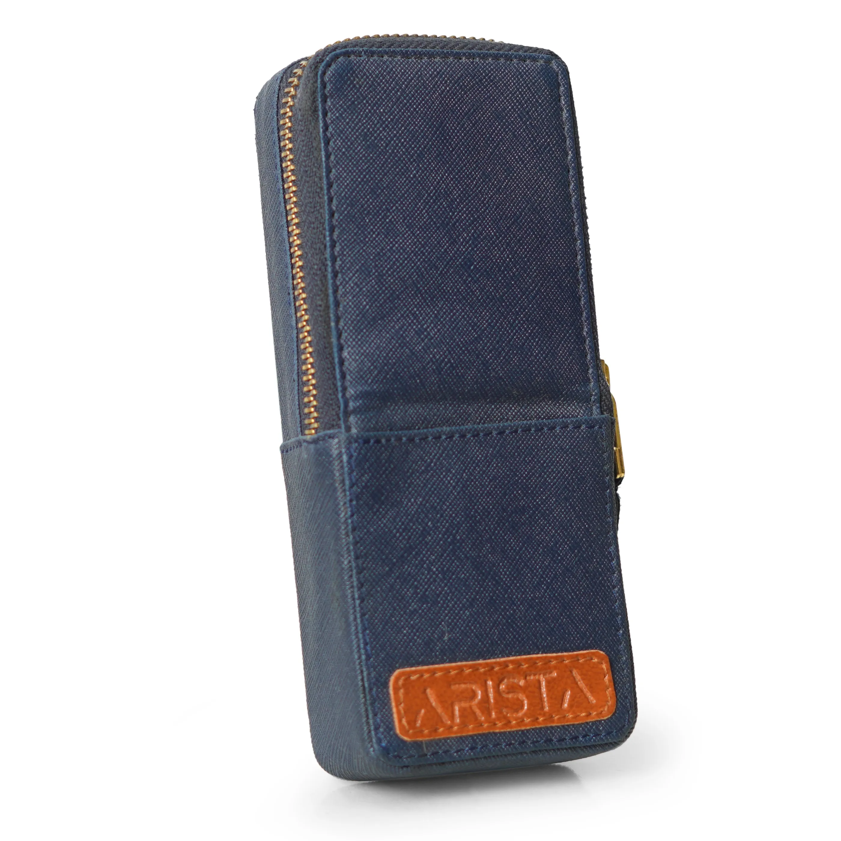 ARISTA PEN LEATHERETTE PEN CASE FOR 3 PENS BLUE