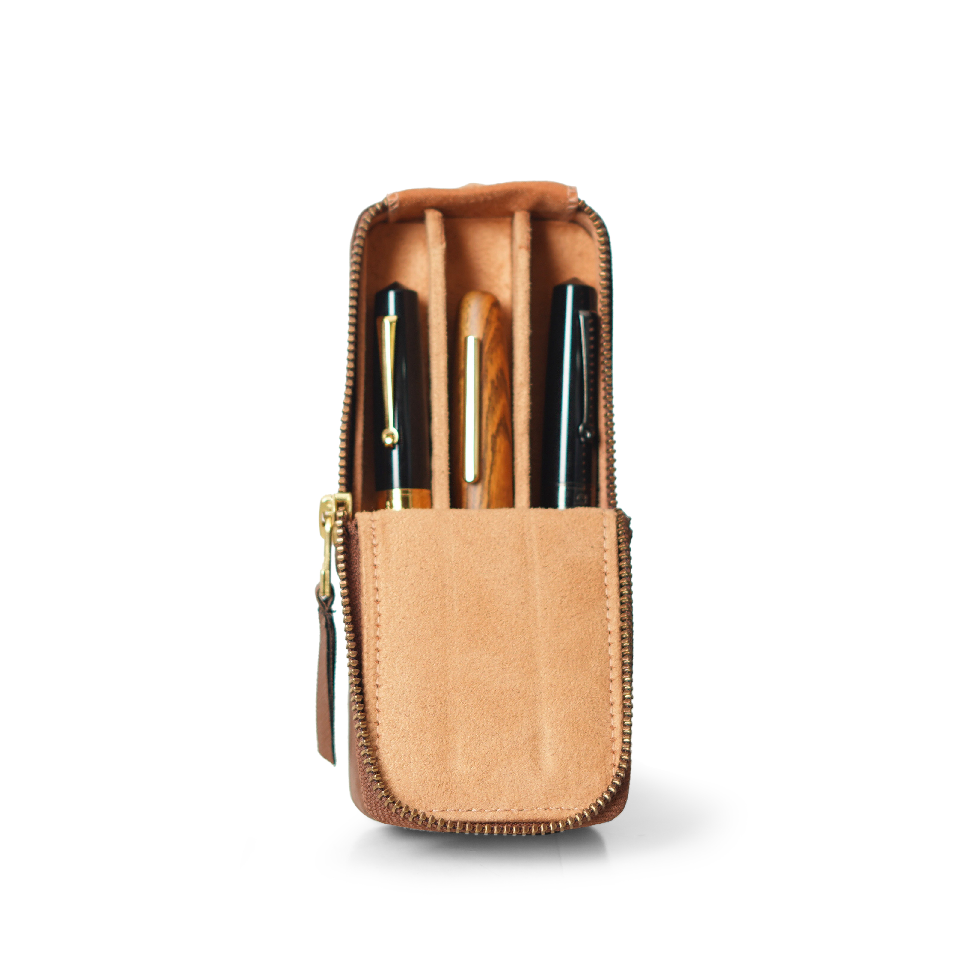 ARISTA PEN LEATHERETTE PEN CASE FOR 3 PENS BLUE