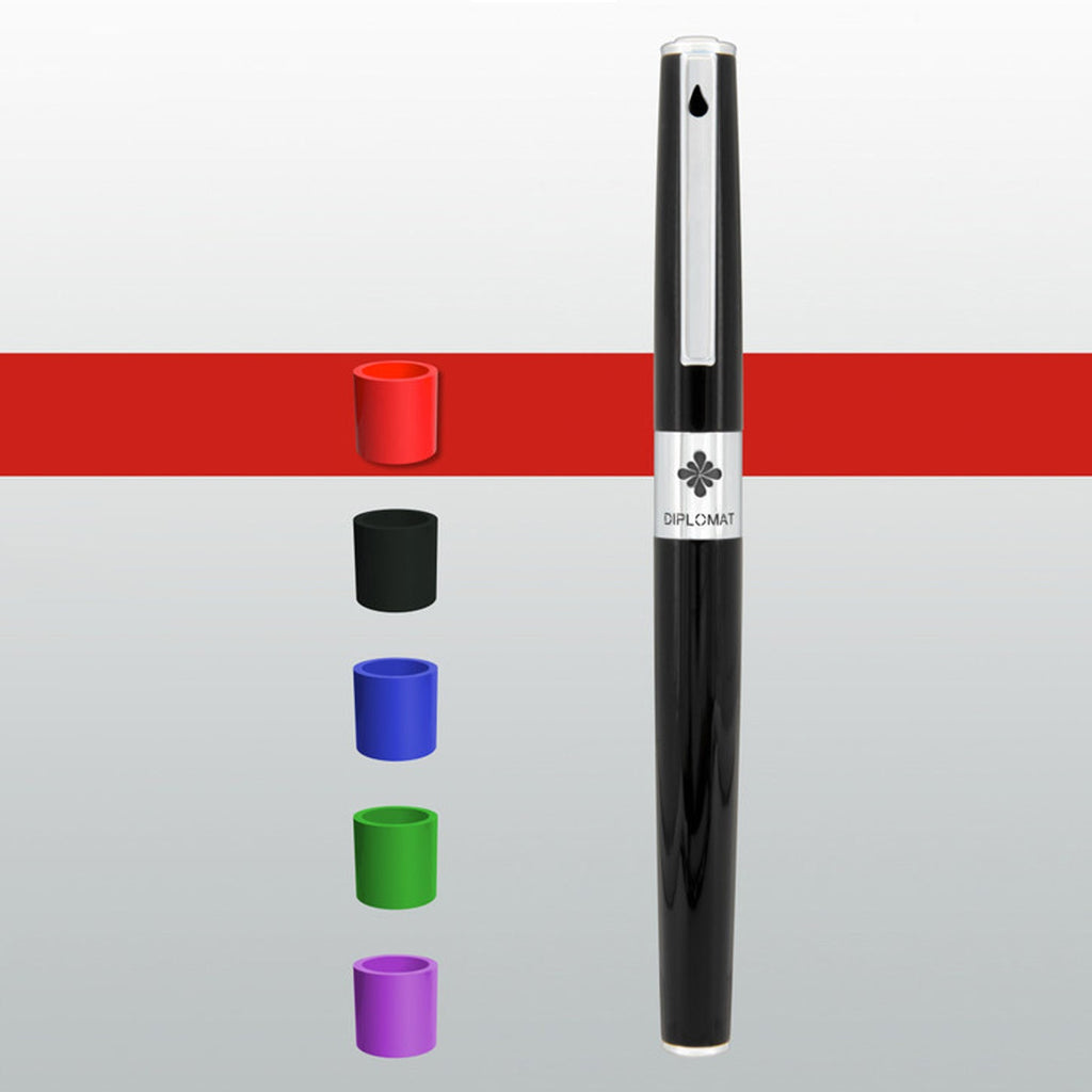 Diplomat CLR Black Lacquer Fountain Pen Broad