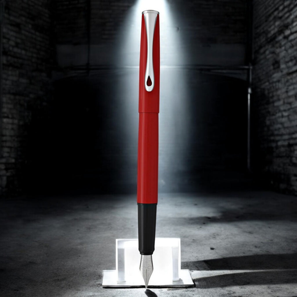 Diplomat Esteem Red Lacquer Fountain Pen Broad