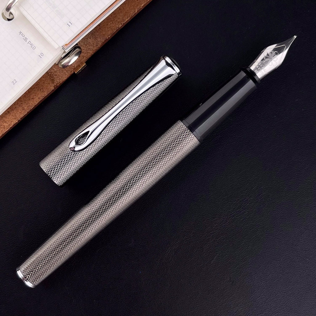 Diplomat Esteem Black Barley CT Fountain Pen Broad