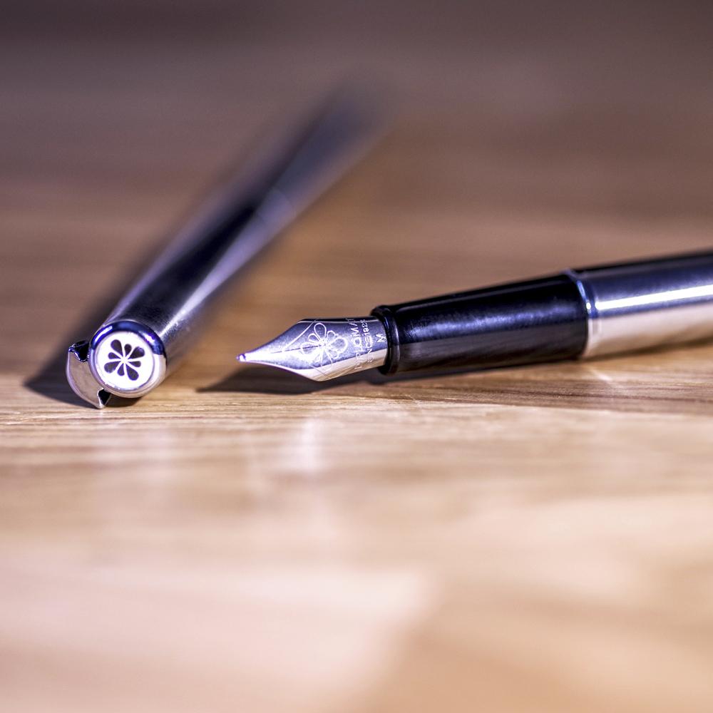 Diplomat Traveller Stainless Steel Fountain Pen Fine