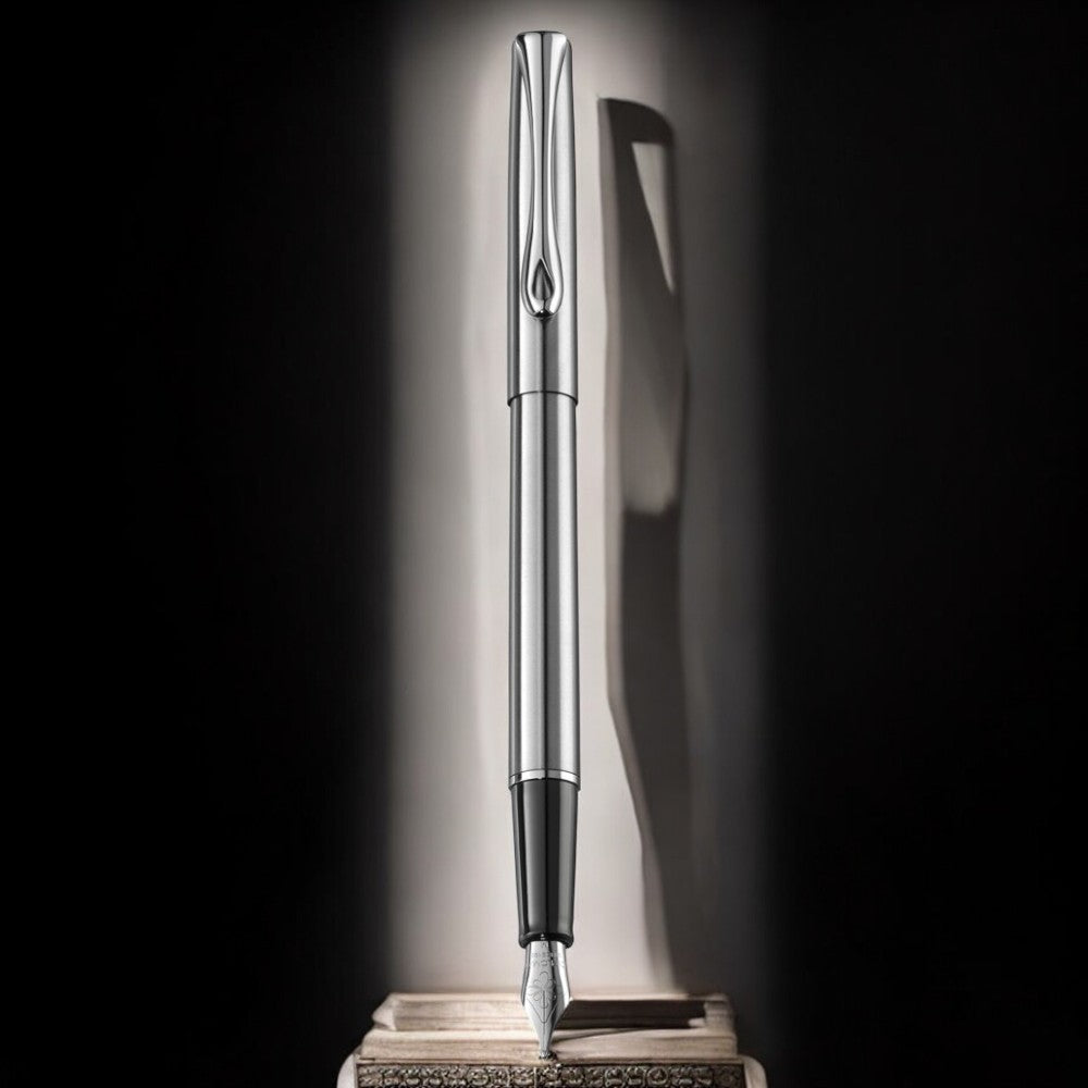 Diplomat Traveller Stainless Steel Fountain Pen Fine