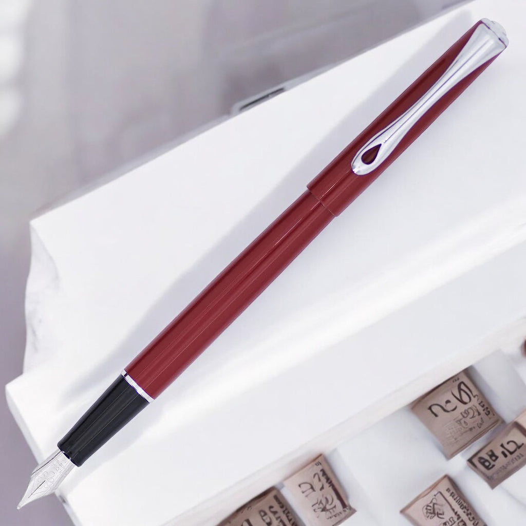 Diplomat Traveller Dark Red CT Fountain Pen Medium