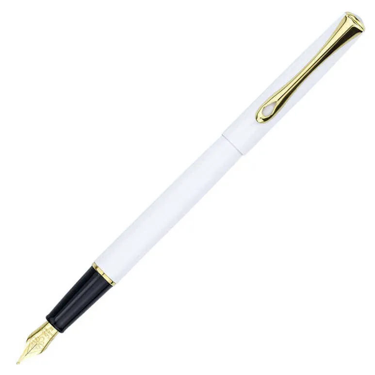 Diplomat Traveller Snow White Gold Fountain Pen Medium