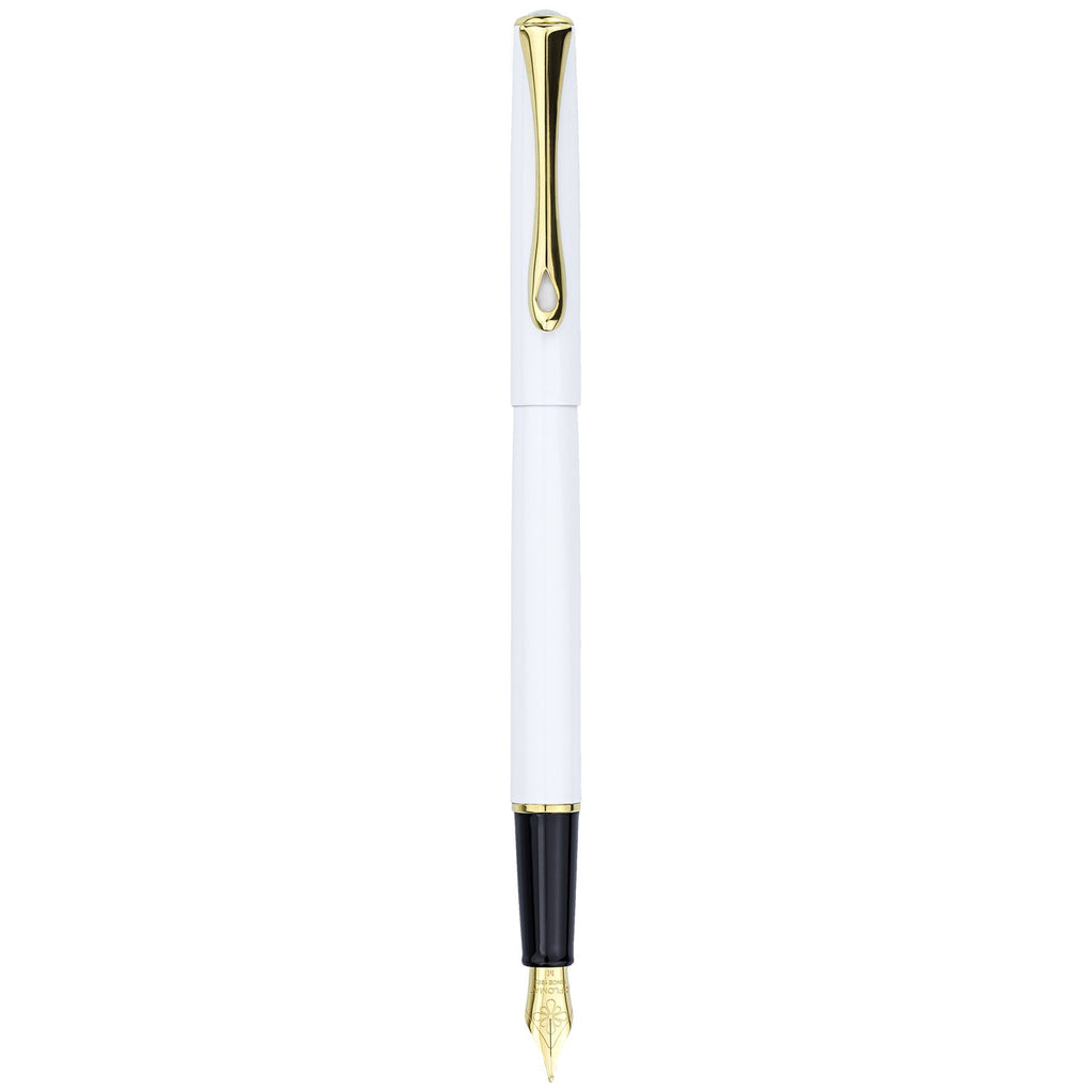 Diplomat Traveller Snow White Gold Fountain Pen Fine