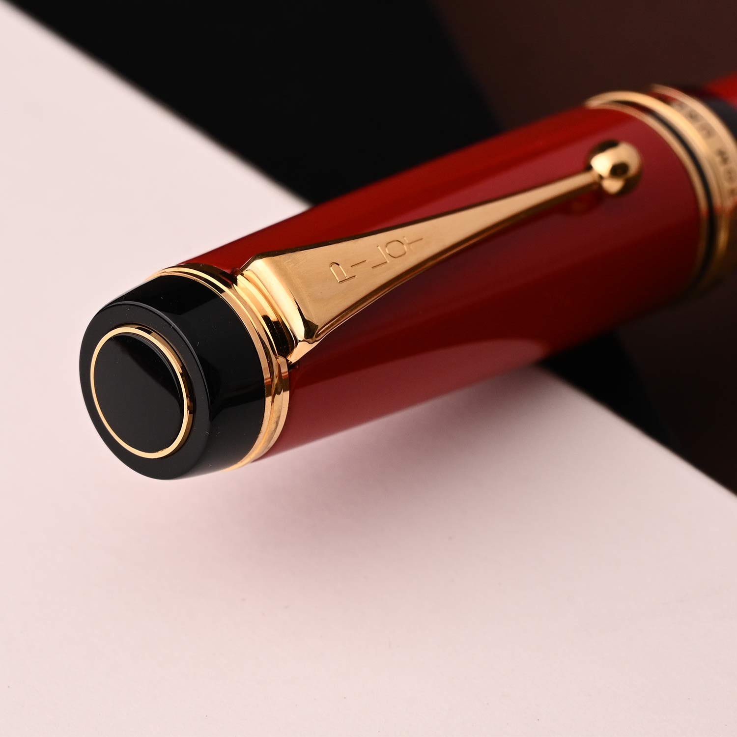 Pilot Custom Urushi Fountain Pen – Vermilion Red | 18K Gold Nib with Rhodium Plating | Double Broad