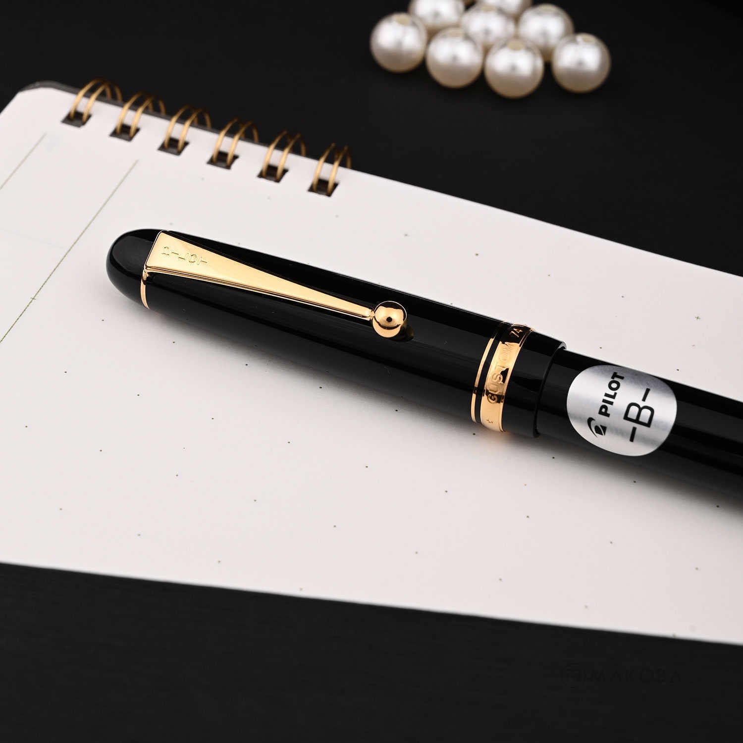 PILOT | CUSTOM 74 | 14K Gold| Fountain Pen | Black GT | Medium Fine