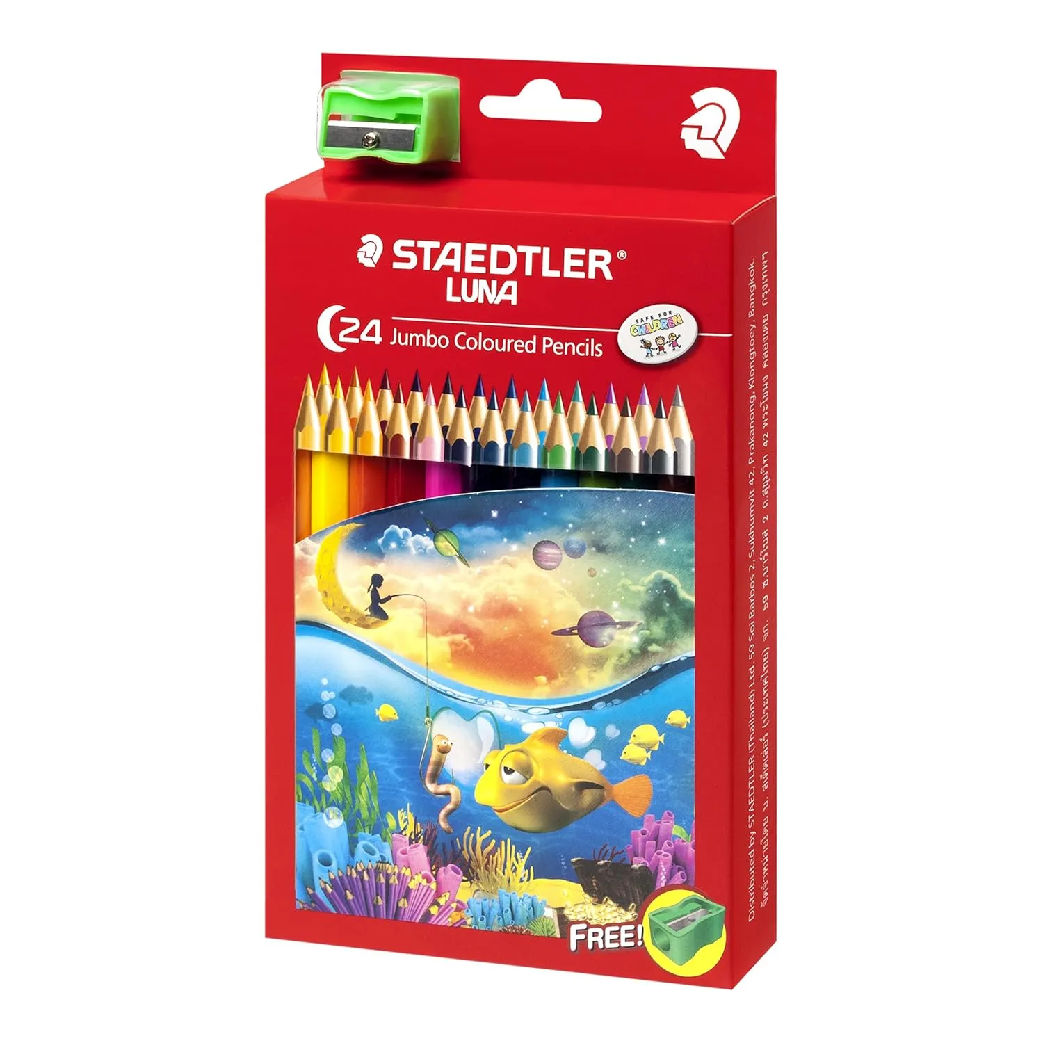 Staedtler Luna Jumbo Coloured Pencil Set - Pack of 24