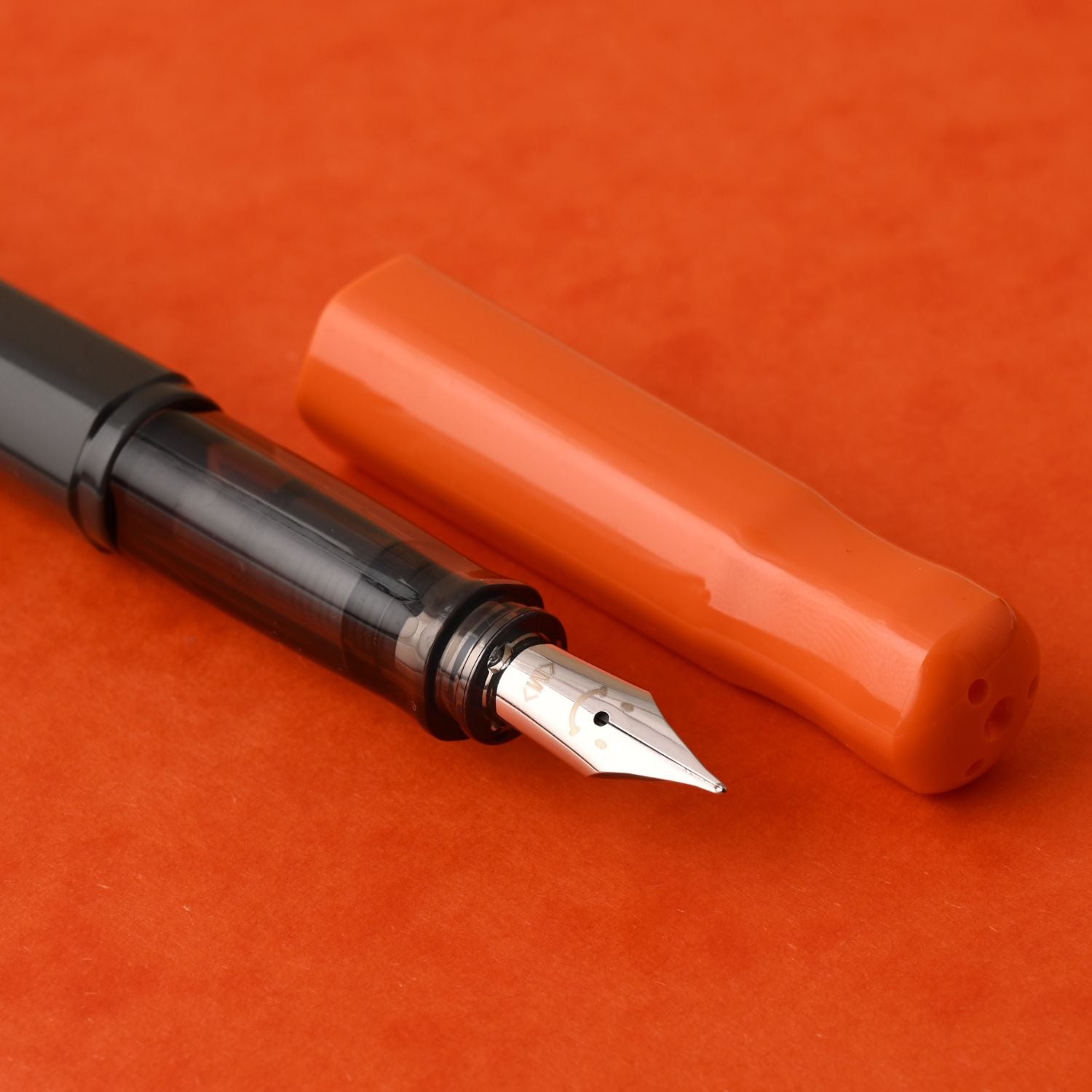 Pilot | KAKUNO | Stainless Steel | Fountain Pen |  Orange & Grey | Medium