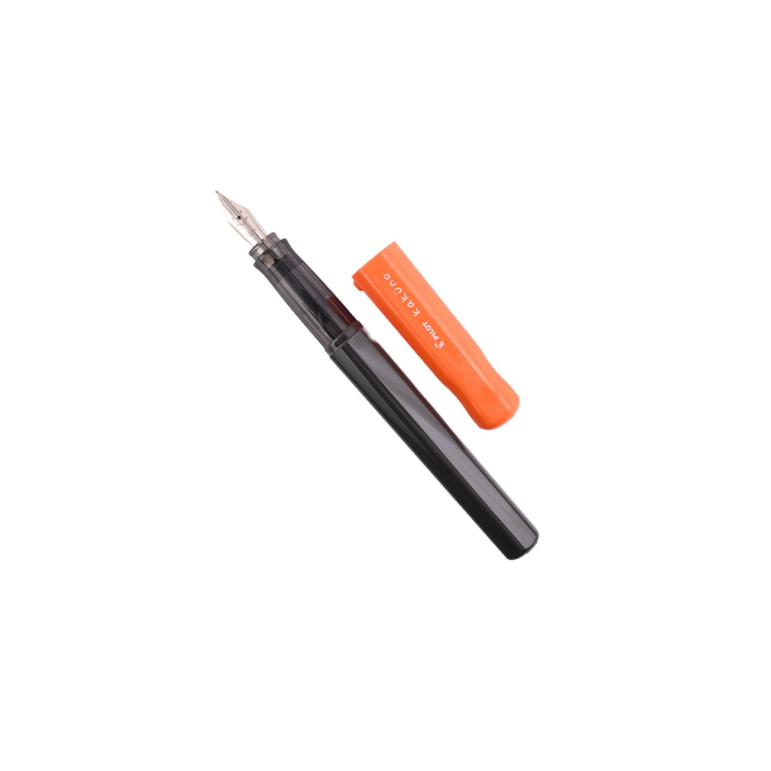 Pilot | KAKUNO | Stainless Steel | Fountain Pen |  Orange & Grey | Fine