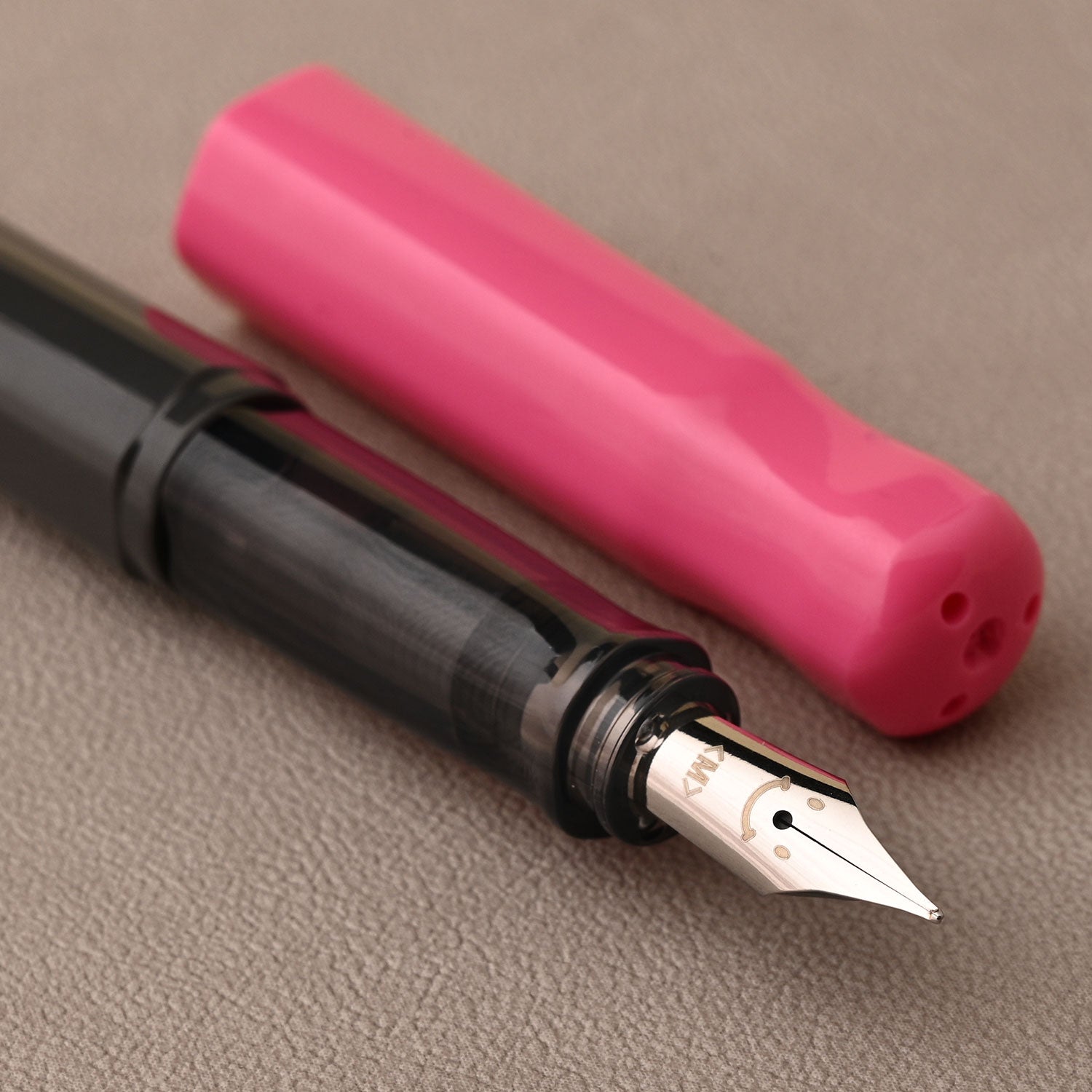 Pilot | KAKUNO | Stainless Steel | Fountain Pen | Pink & Grey| Extra Fine