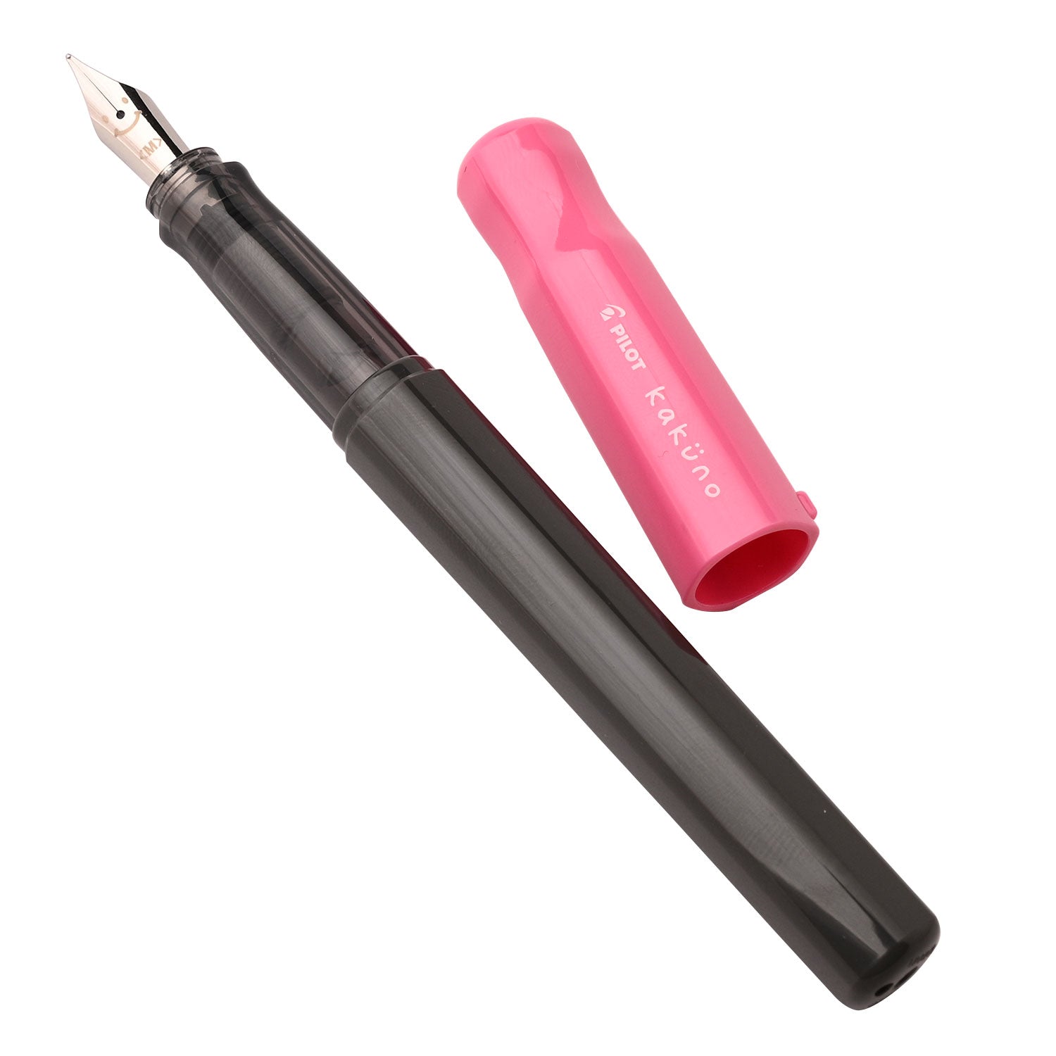 Pilot | KAKUNO | Stainless Steel | Fountain Pen | Pink & Grey| Broad