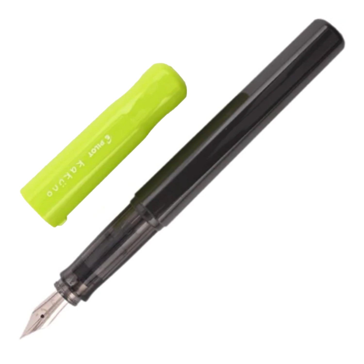 Pilot | KAKUNO | Stainless Steel | Fountain Pen | Light Green & Grey | Broad