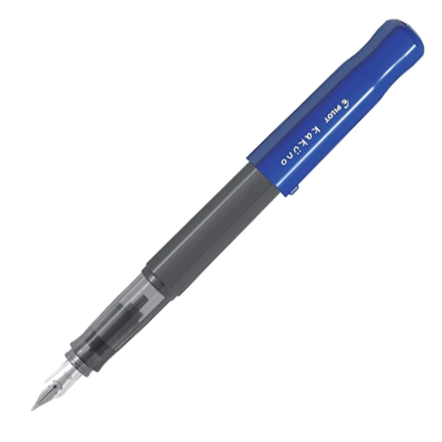 Pilot | KAKUNO | Stainless Steel | Fountain Pen | Blue & Grey | Fine