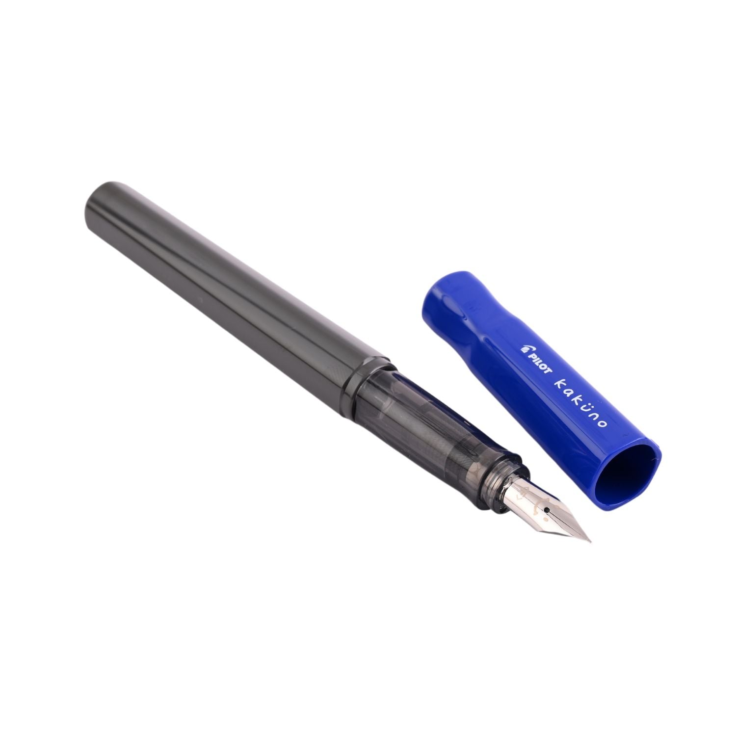 Pilot | KAKUNO | Stainless Steel | Fountain Pen | Blue & Grey | Broad