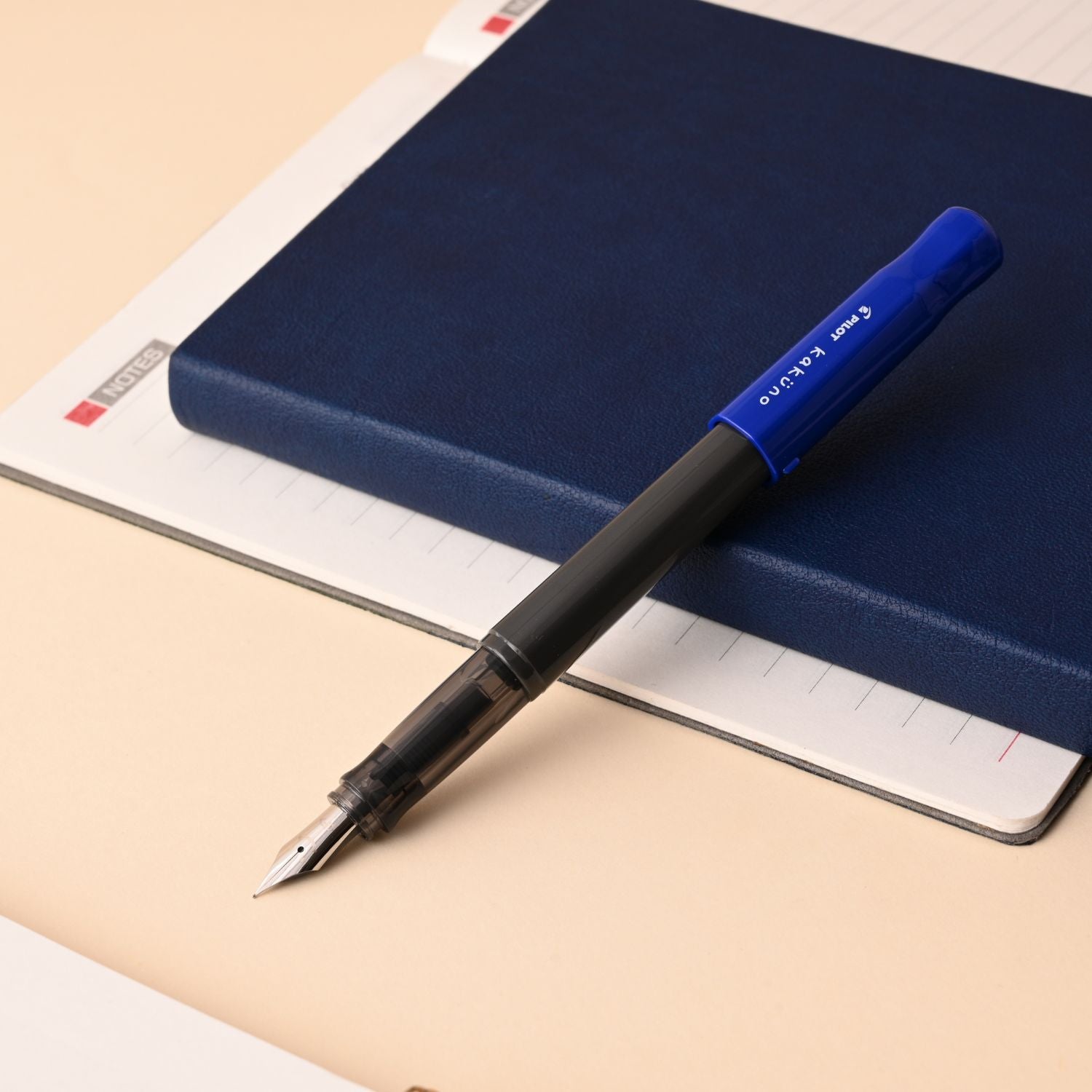 Pilot | KAKUNO | Stainless Steel | Fountain Pen | Blue & Grey | Medium