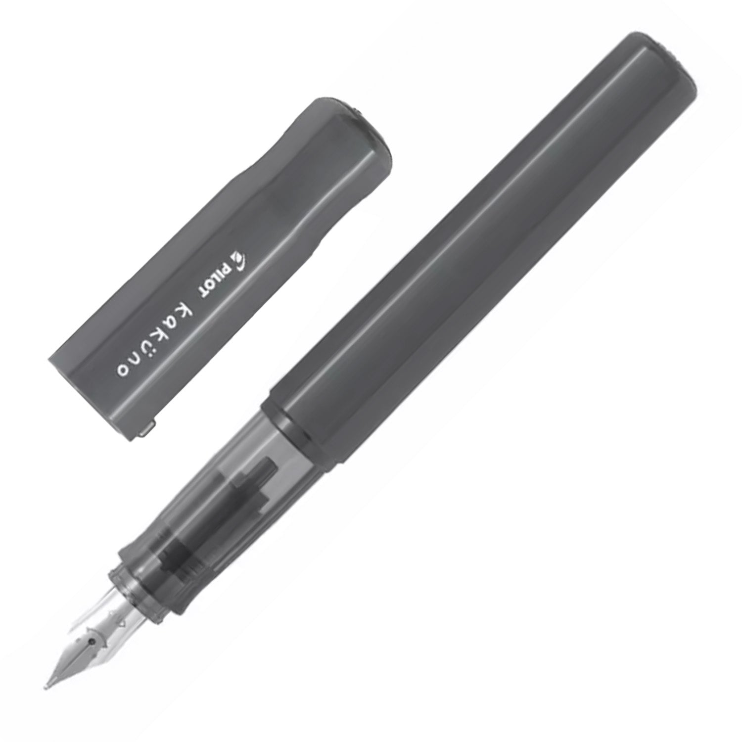 Pilot | KAKUNO | Stainless Steel | Fountain Pen | Grey & Grey | Medium