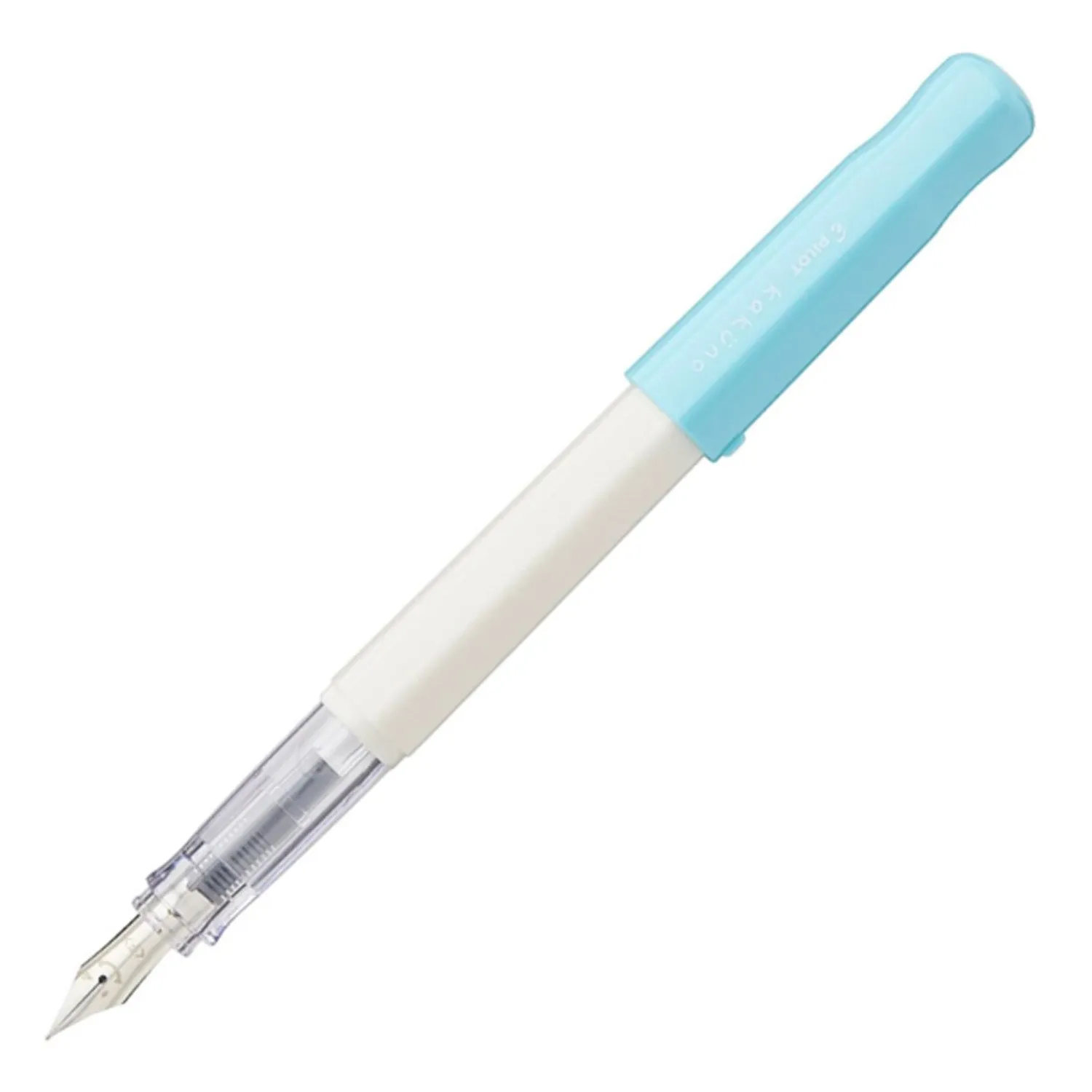 Pilot | KAKUNO | Stainless Steel | Fountain Pen | Soft Blue & White | Extra Fine