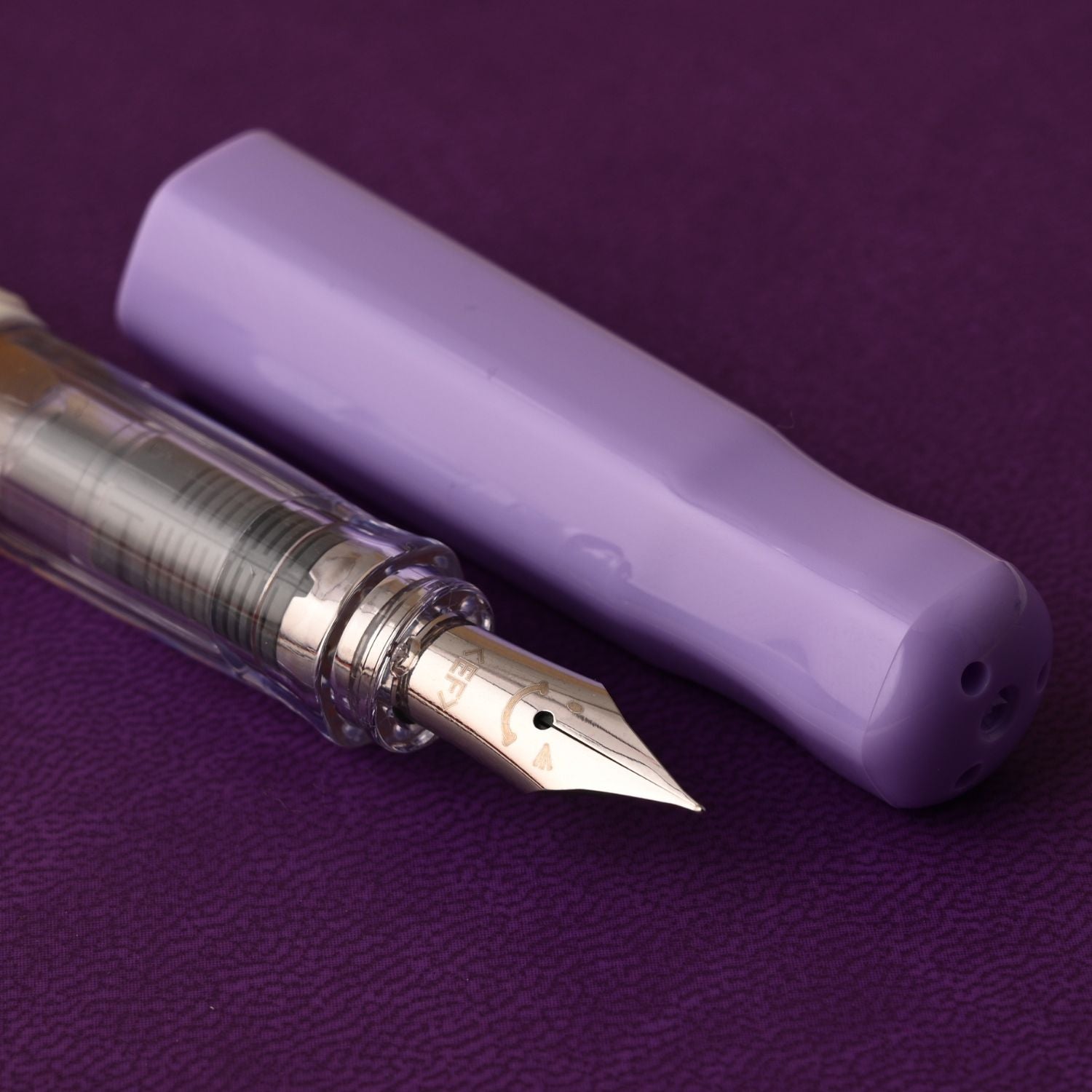 Pilot | KAKUNO | Stainless Steel | Fountain Pen | Soft Violet & White | Medium