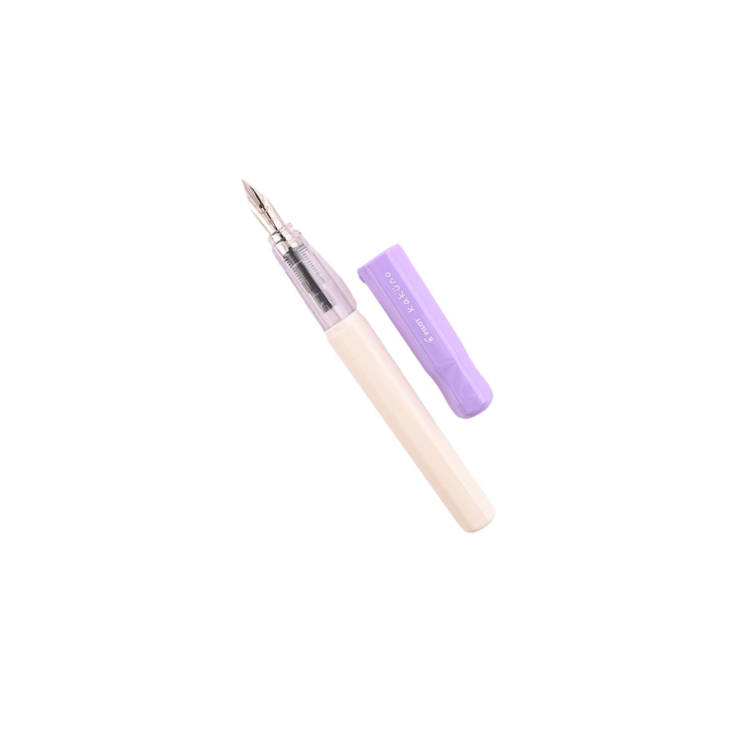 Pilot | KAKUNO | Stainless Steel | Fountain Pen | Soft Violet & White | Broad