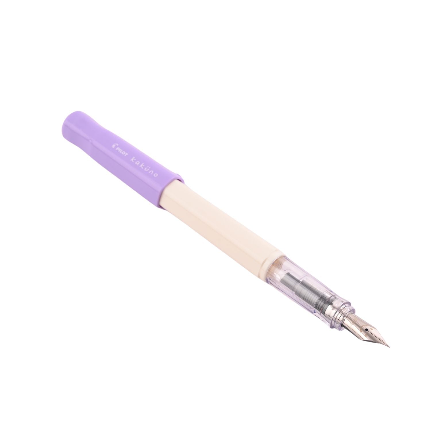 Pilot | KAKUNO | Stainless Steel | Fountain Pen | Soft Violet & White | Broad