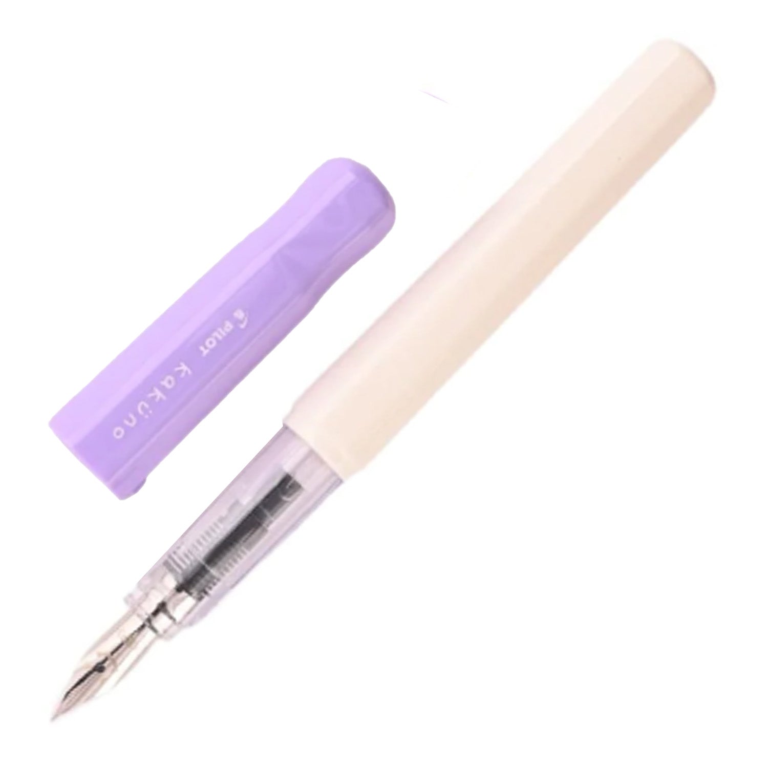 Pilot | KAKUNO | Stainless Steel | Fountain Pen | Soft Violet & White | Broad