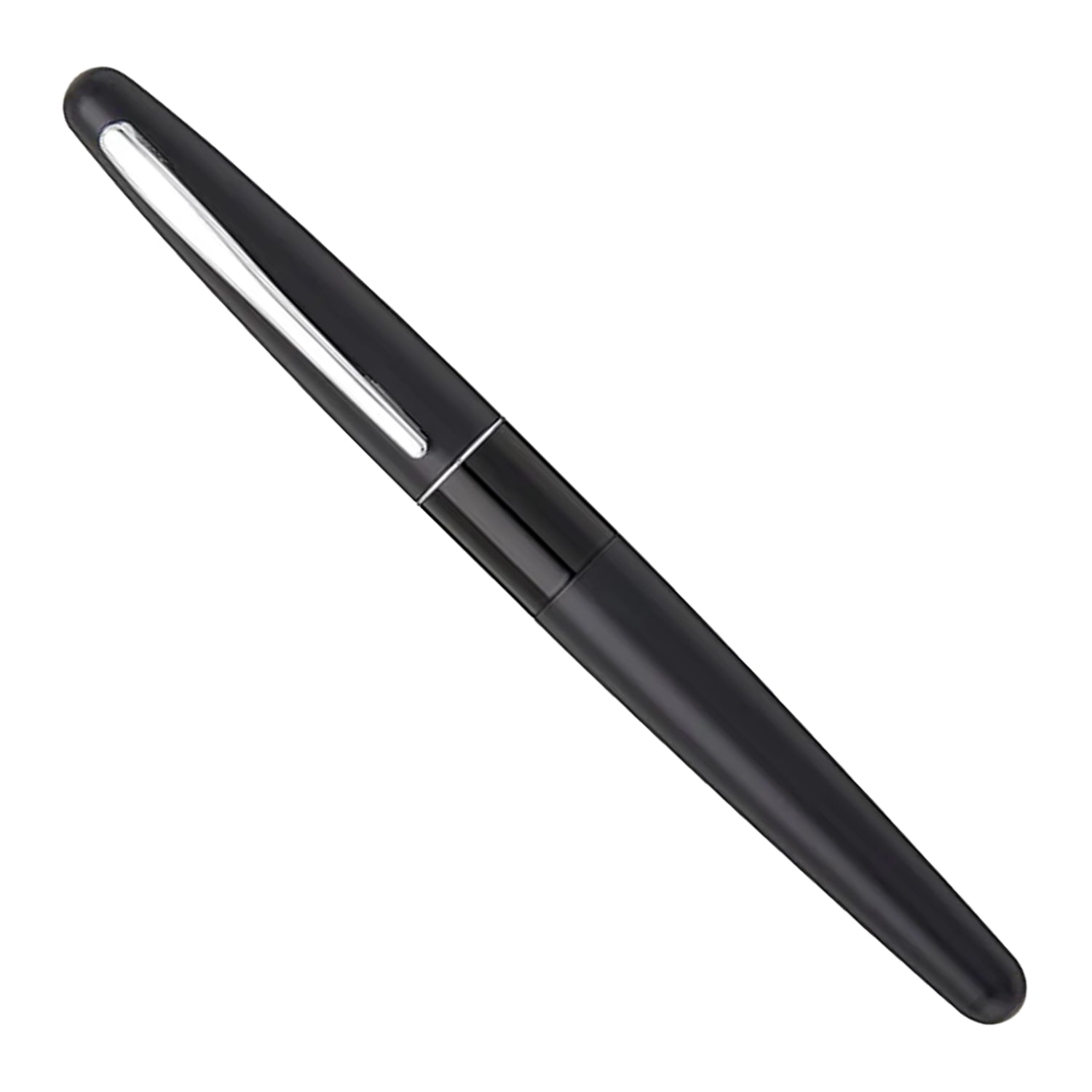 Pilot | MR | Stainless Steel | Fountain Pen | Black & Plain |  Medium