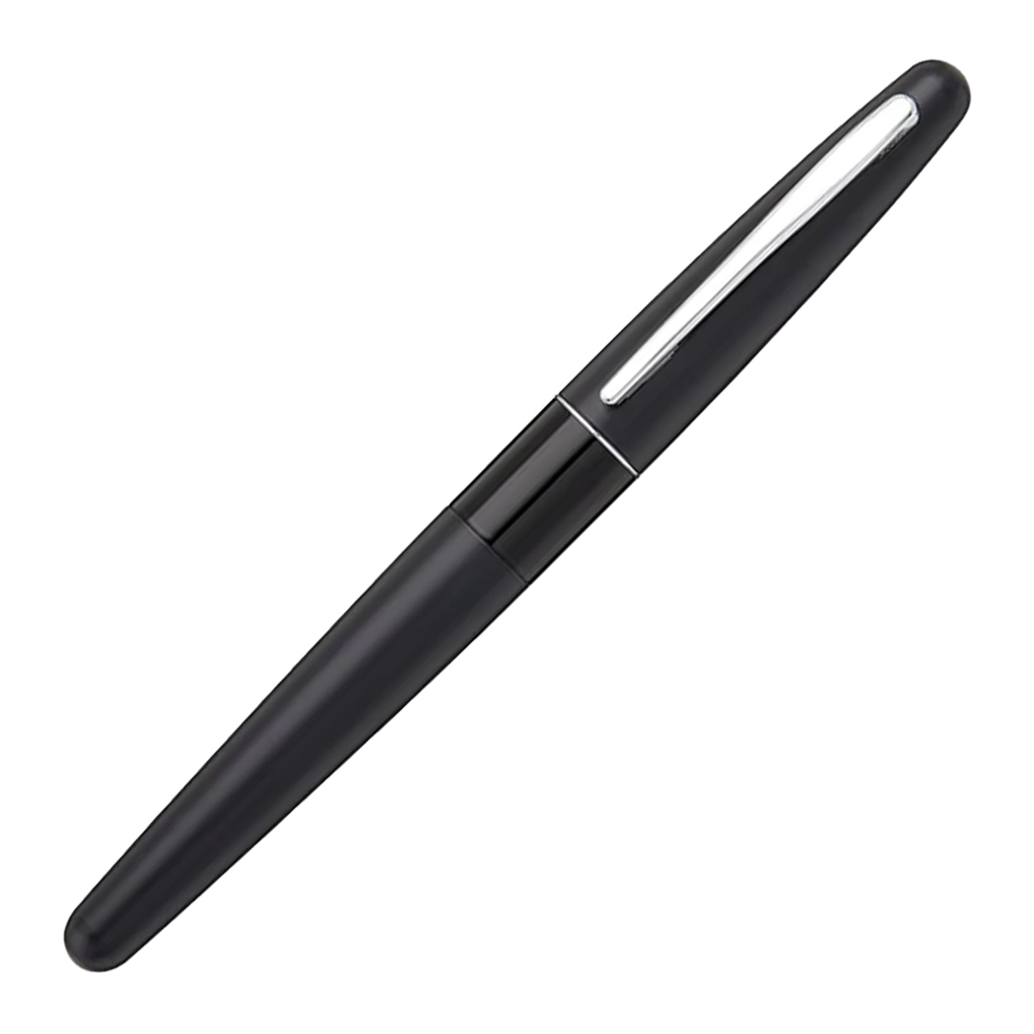Pilot | MR | Stainless Steel | Fountain Pen | Black & Plain |  Medium