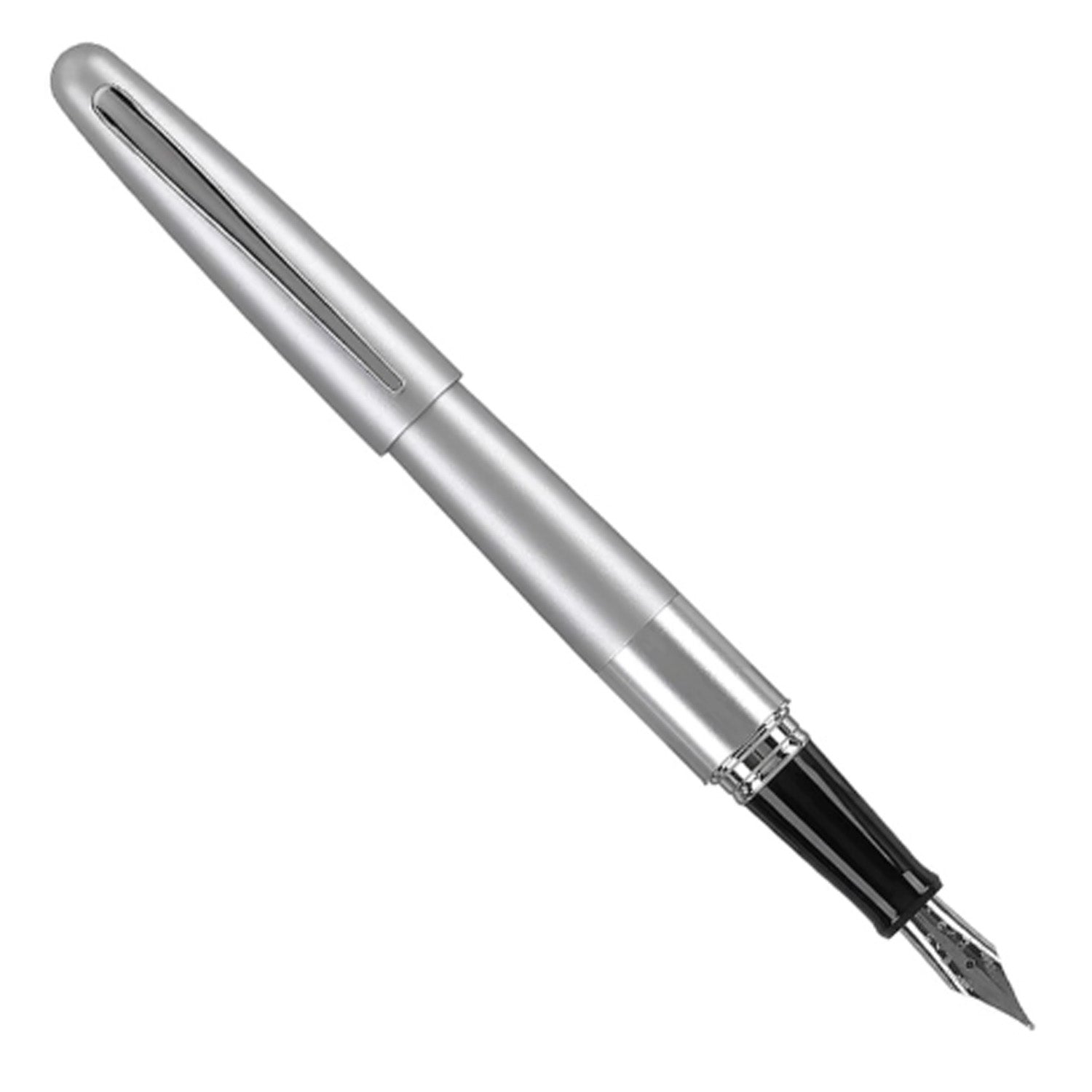 Pilot | MR | Stainless Steel | Fountain Pen | Silver & Plain | Extra Fine