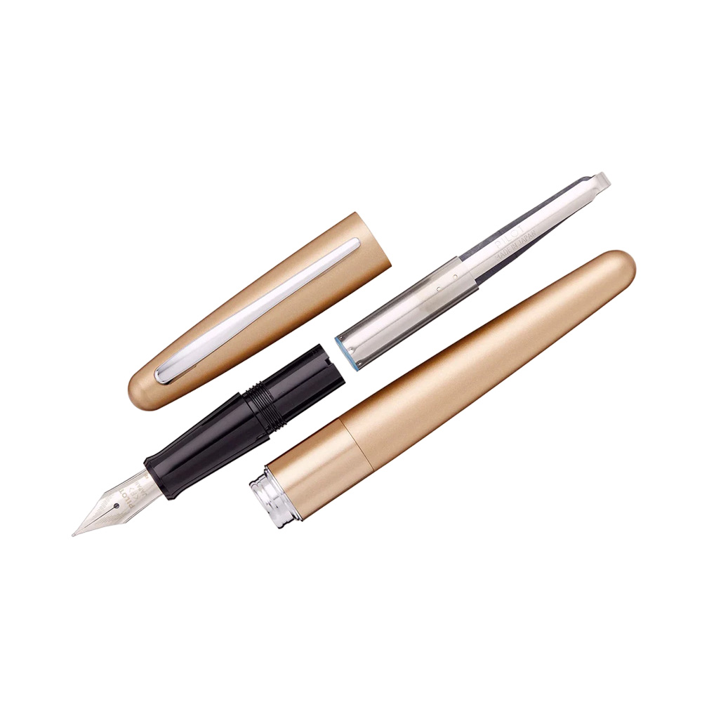 Pilot | MR | Stainless Steel | Fountain Pen | Gold & Plain | Medium