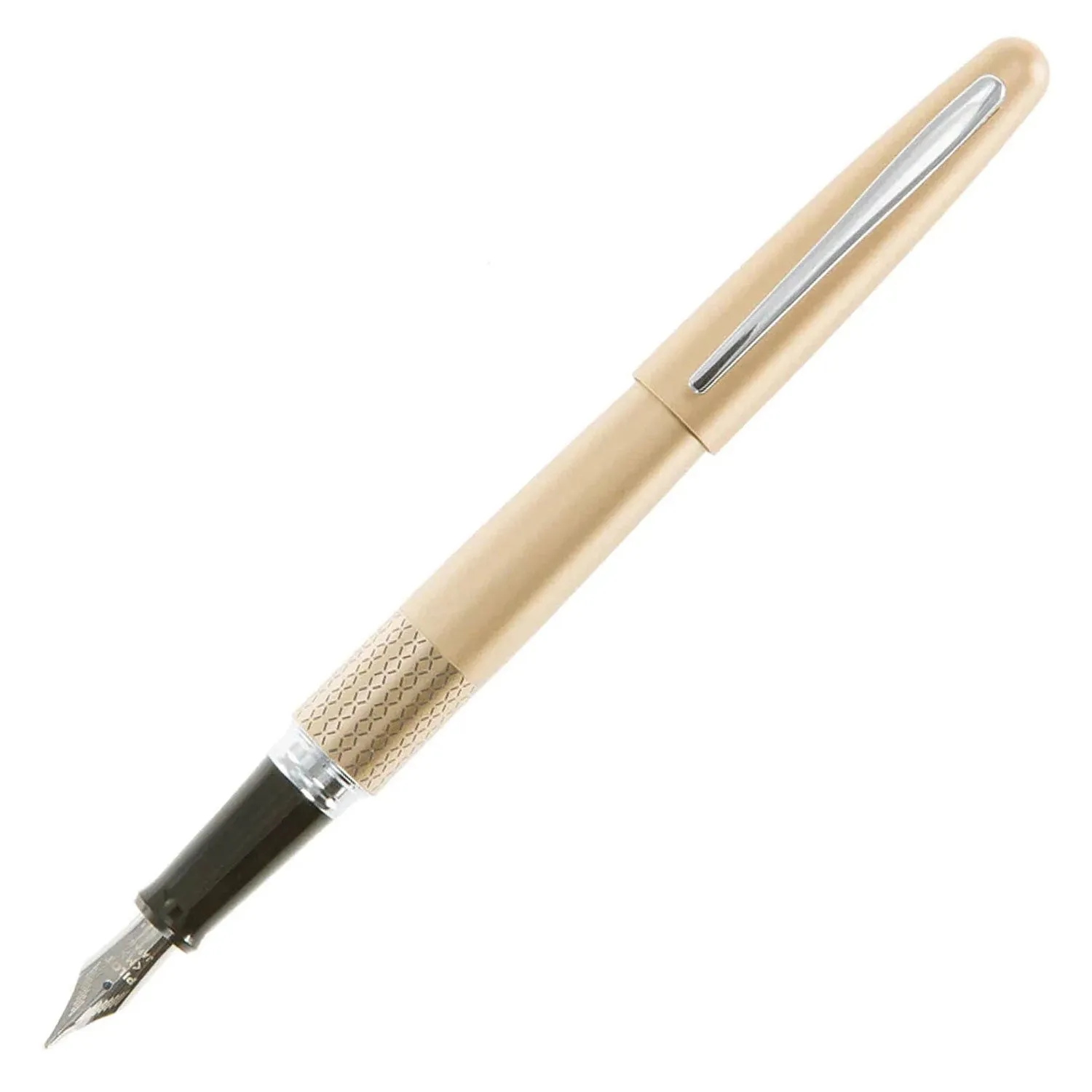 Pilot | MR | Stainless Steel | Fountain Pen | Gold & Zigzag | Fine