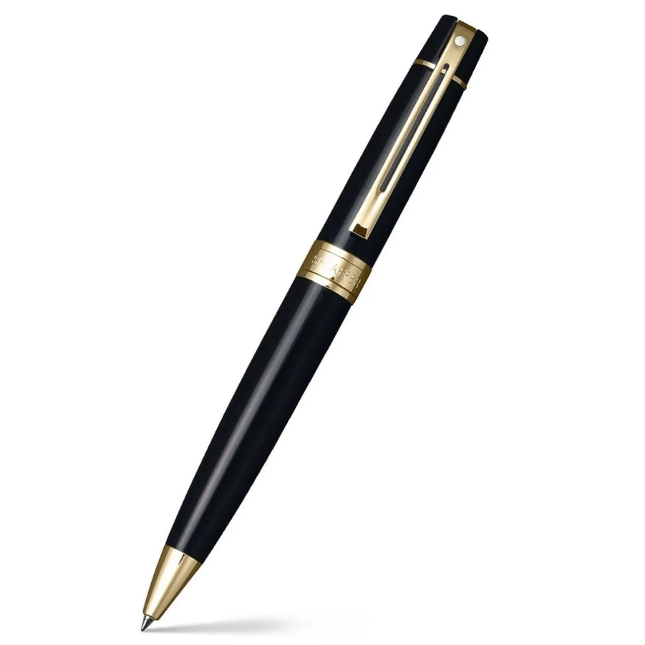 Sheaffer Gift 300 9325 Glossy Black Ballpoint Pen with Gold Tone Trim | Premium Pen Gift Sets