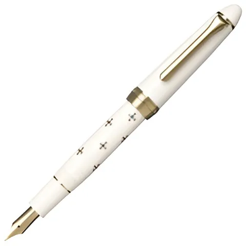 Sailor Classic Ko Floret Dot White Fountain Pen