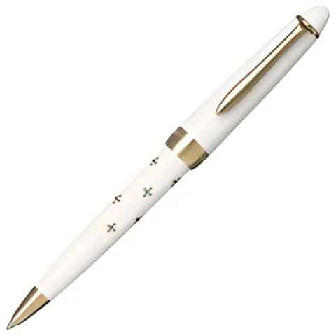 Sailor Classic Ko Floret Dot White Ballpoint Pen 15-2503-210