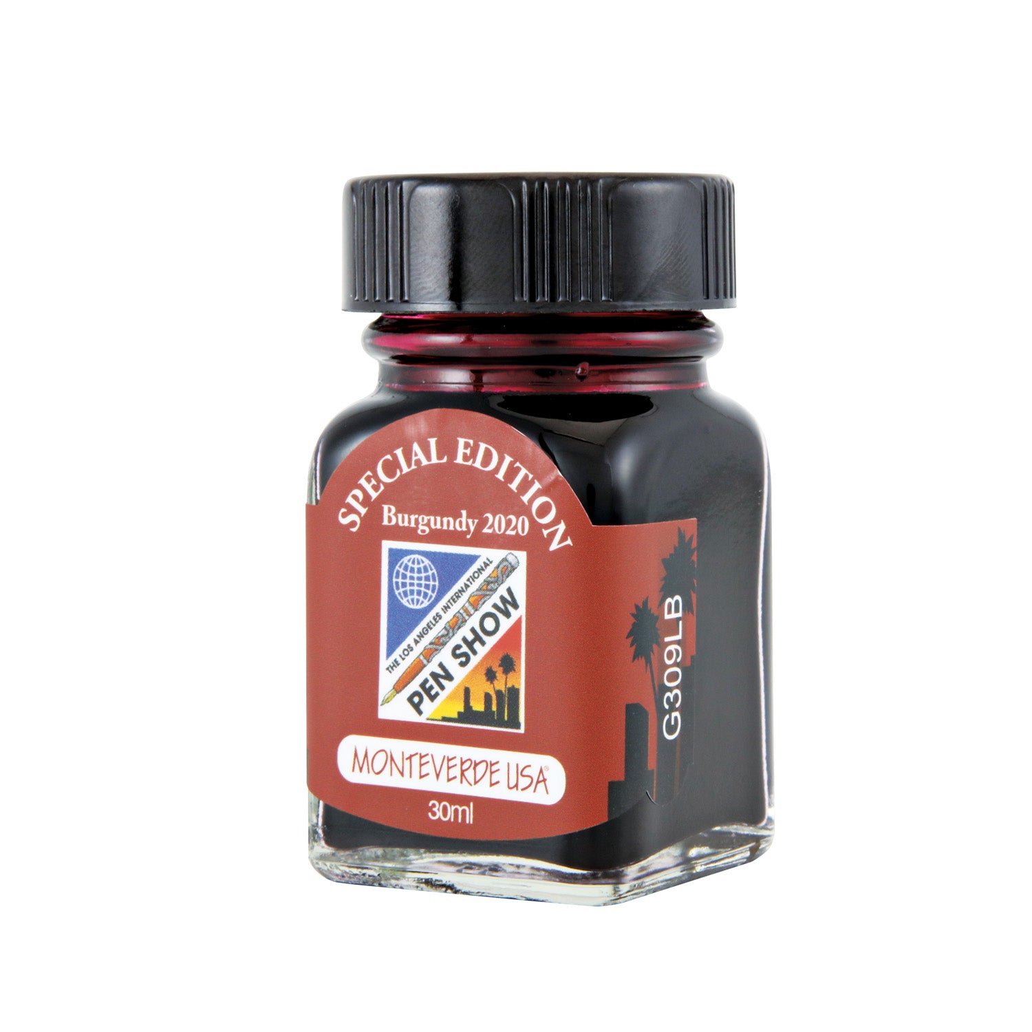 Monteverde 2020 LA Pen Show Burgundy Special Edition Ink Bottle - 30ml