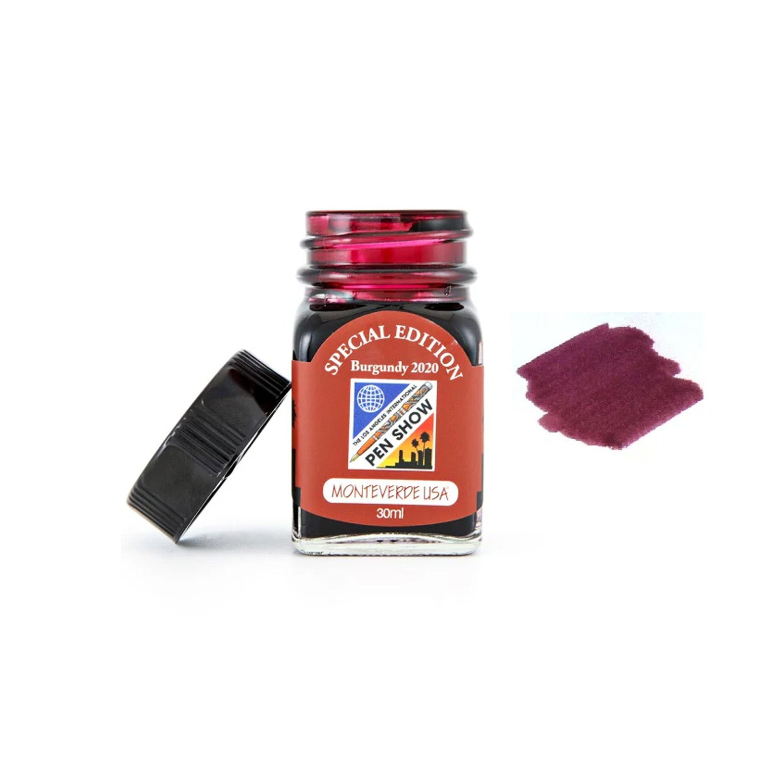Monteverde 2020 LA Pen Show Burgundy Special Edition Ink Bottle - 30ml