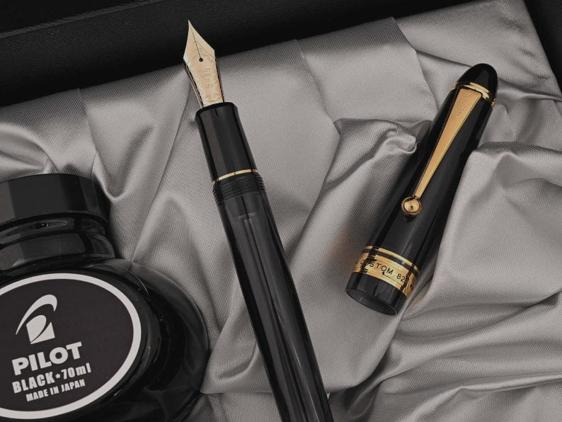 PILOT | CUSTOM 74 | 14K Gold| Fountain Pen | Dark Green GT | Fine Medium