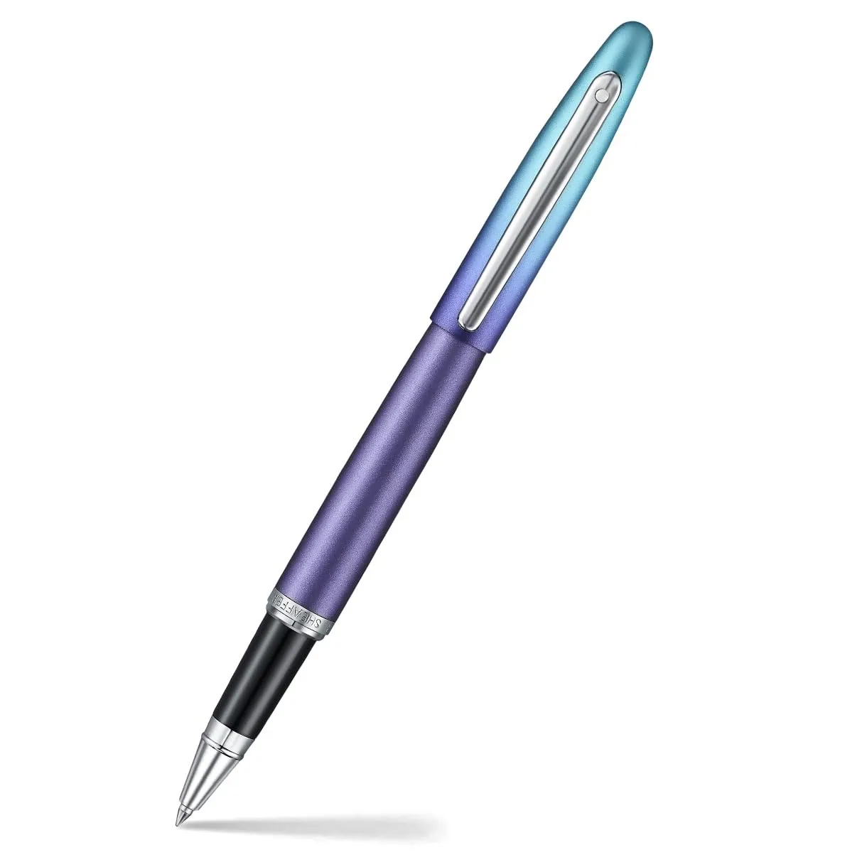 Sheaffer Expressions VFM 9430 Blue and Purple Pearlised Gradient Rollerball Pen with Chrome Plated Trims