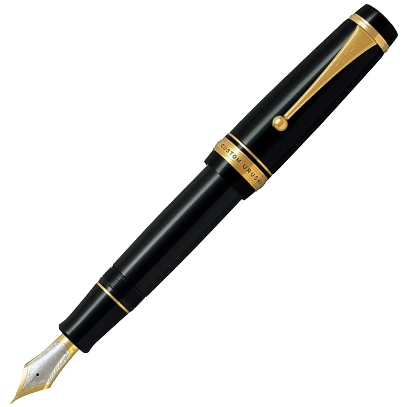 PILOT | CUSTOM URUSHI | 18K gold with rhodium plating Black | fountain pen | Fine Medium