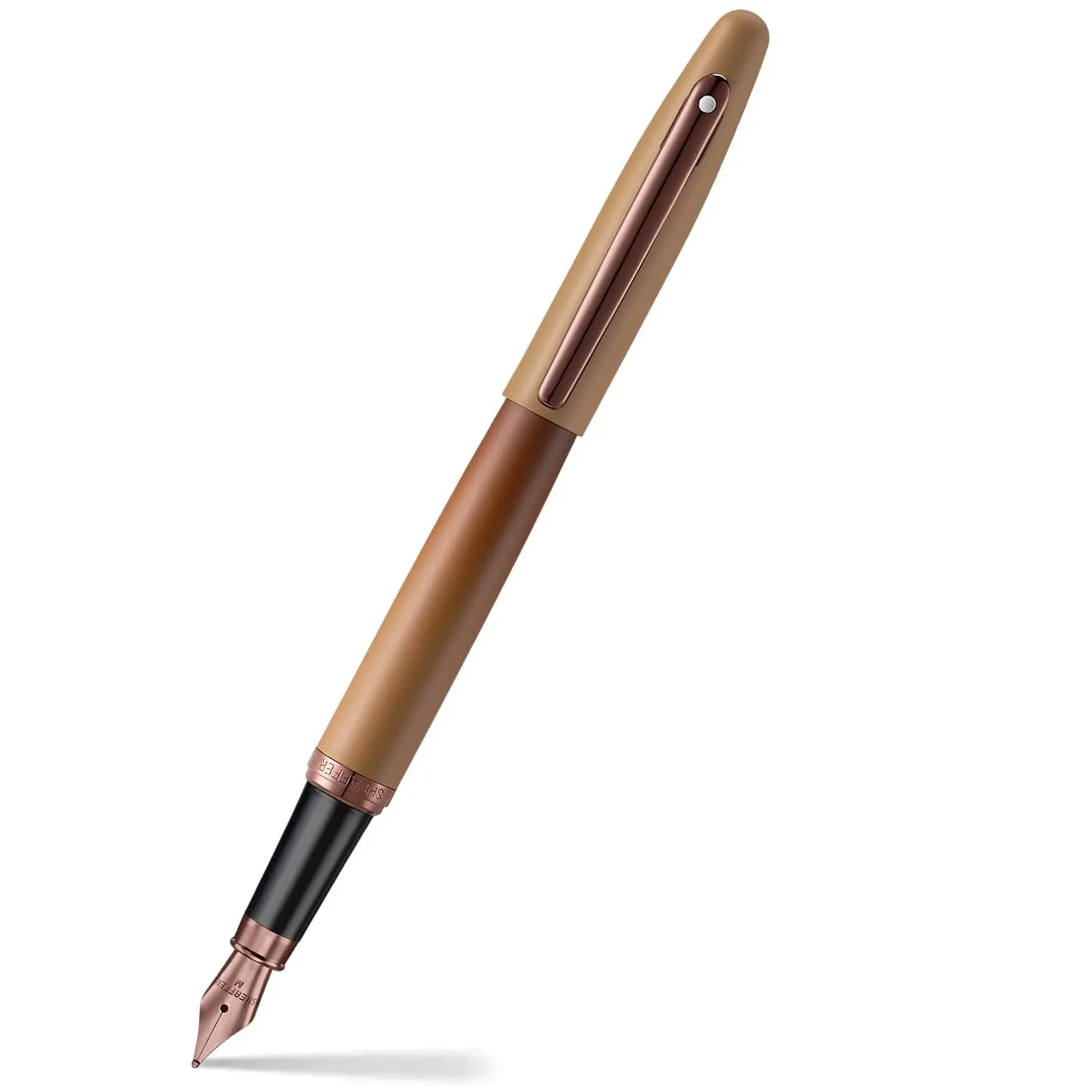 Sheaffer VFM 9428 Fountain Pen | Coffee Edition Matt Brown with Regal Brown PVD Trims | Medium Nib