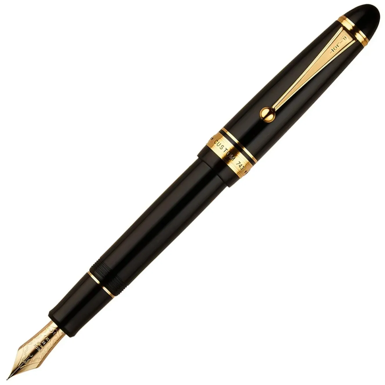 PILOT | CUSTOM 743 | 14K Gold| Fountain Pen | Black | Soft Fine Medium
