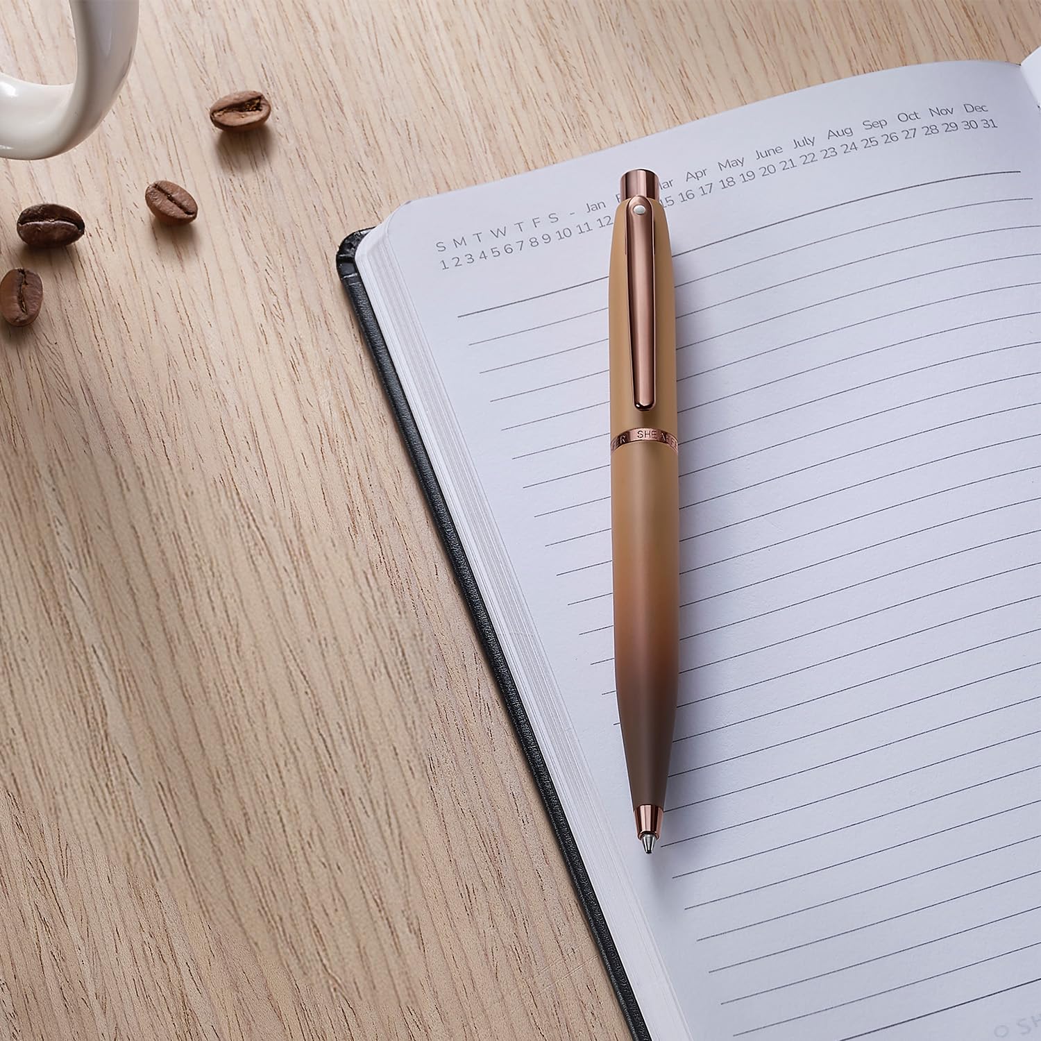 Sheaffer VFM 9428 Coffee Edition Matt Brown Ballpoint Pen with Regal Brown PVD Trims Premium Ball Pen