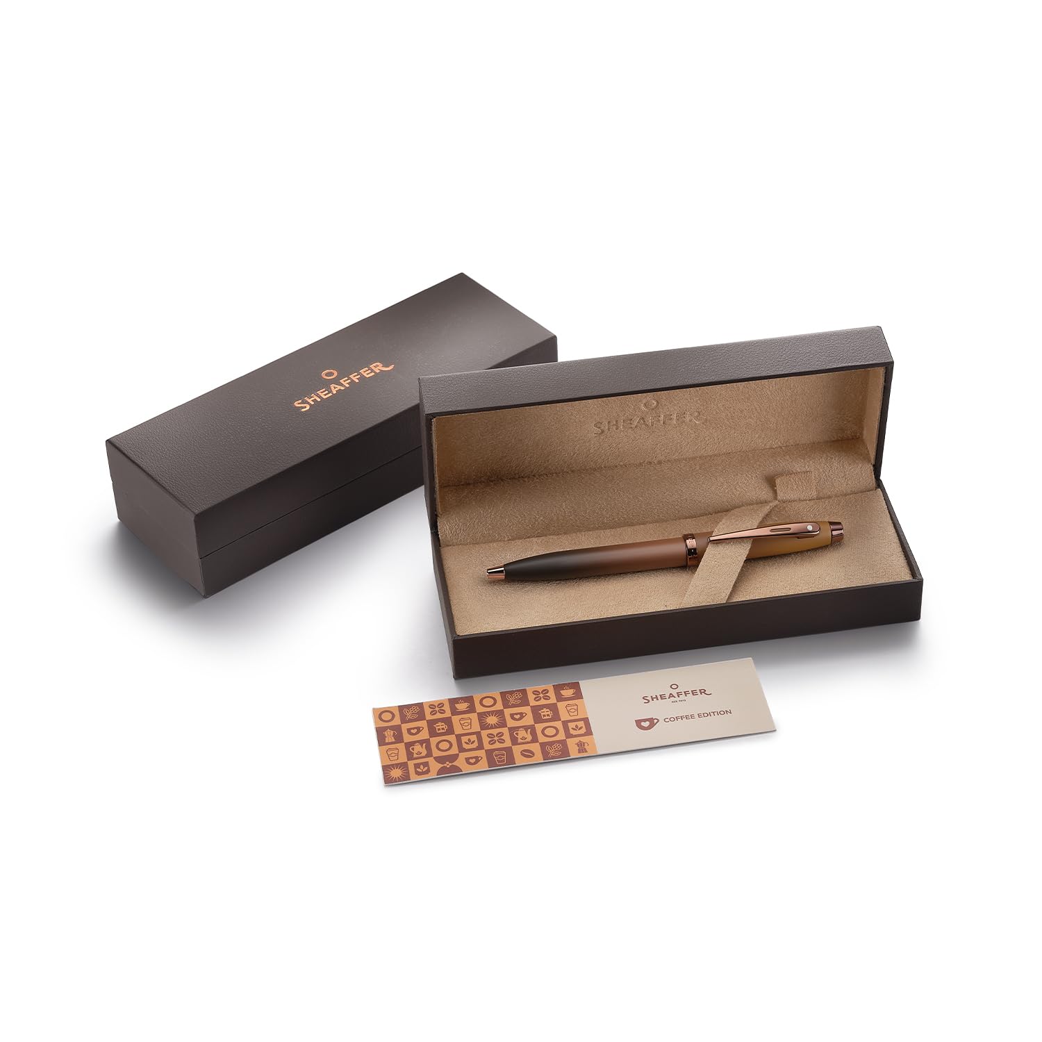 Sheaffer Gift 100 9374 Coffee Edition Matt Brown with Regal Brown PVD Trims Ballpoint Pen