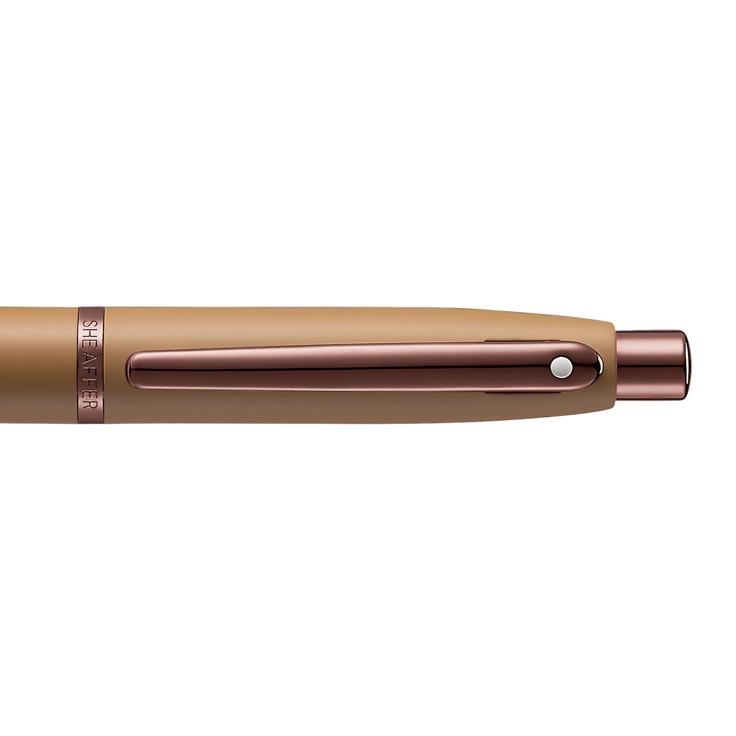 Sheaffer Gift Set VFM 9428 Coffee Edition Ballpoint Pen with Regal Brown PVD Trims and Credit Card Holder - Matt Brown