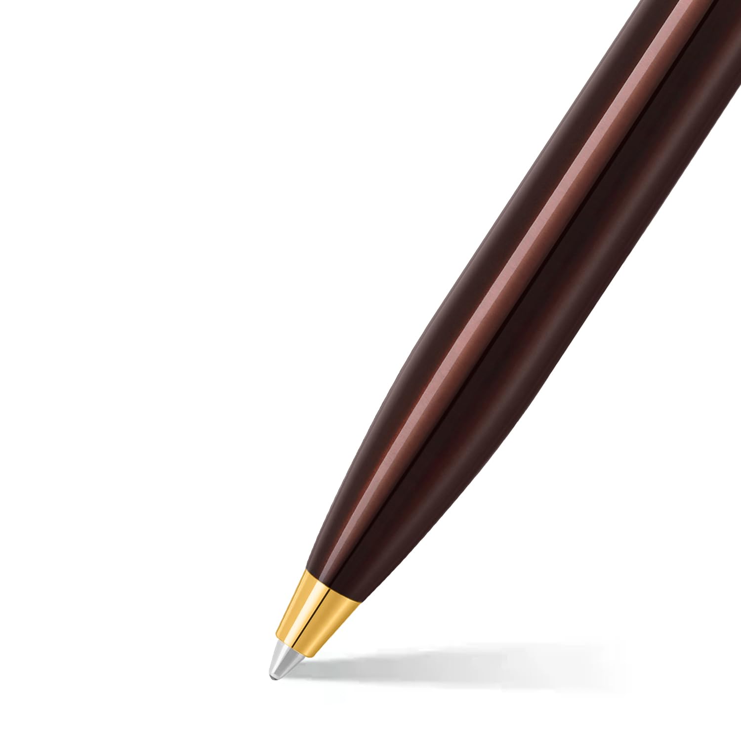 Sheaffer Gift 100 9370 Ballpoint Pen Glossy Coffee Brown with PVD Gold Tone Trim | Coffee Brown Ball Pen