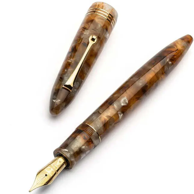 Leonardo Furore Acque Ambrata Fountain Pen - Amber GT Stub 1.1