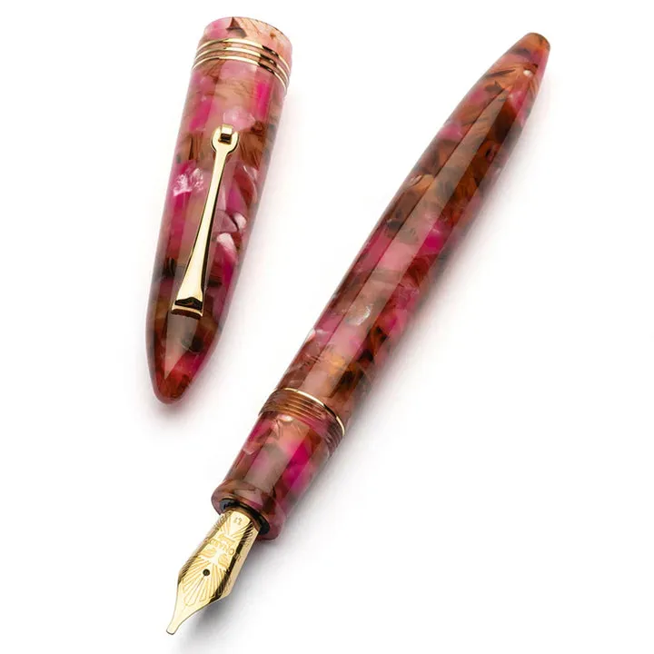 Leonardo Furore Lampone Selvatico Fountain Pen - Raspberry GT F