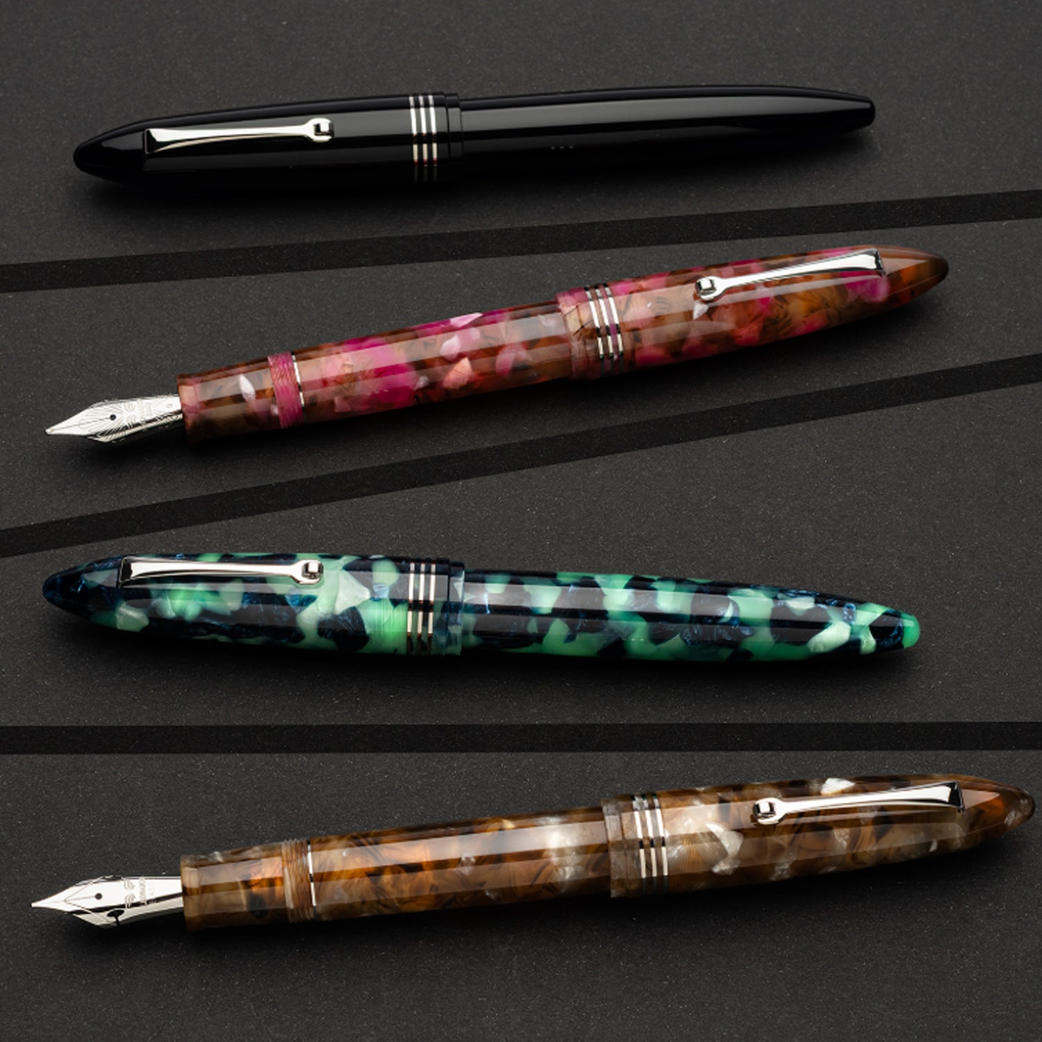Leonardo Furore Notte Fountain Pen - Black CT FF